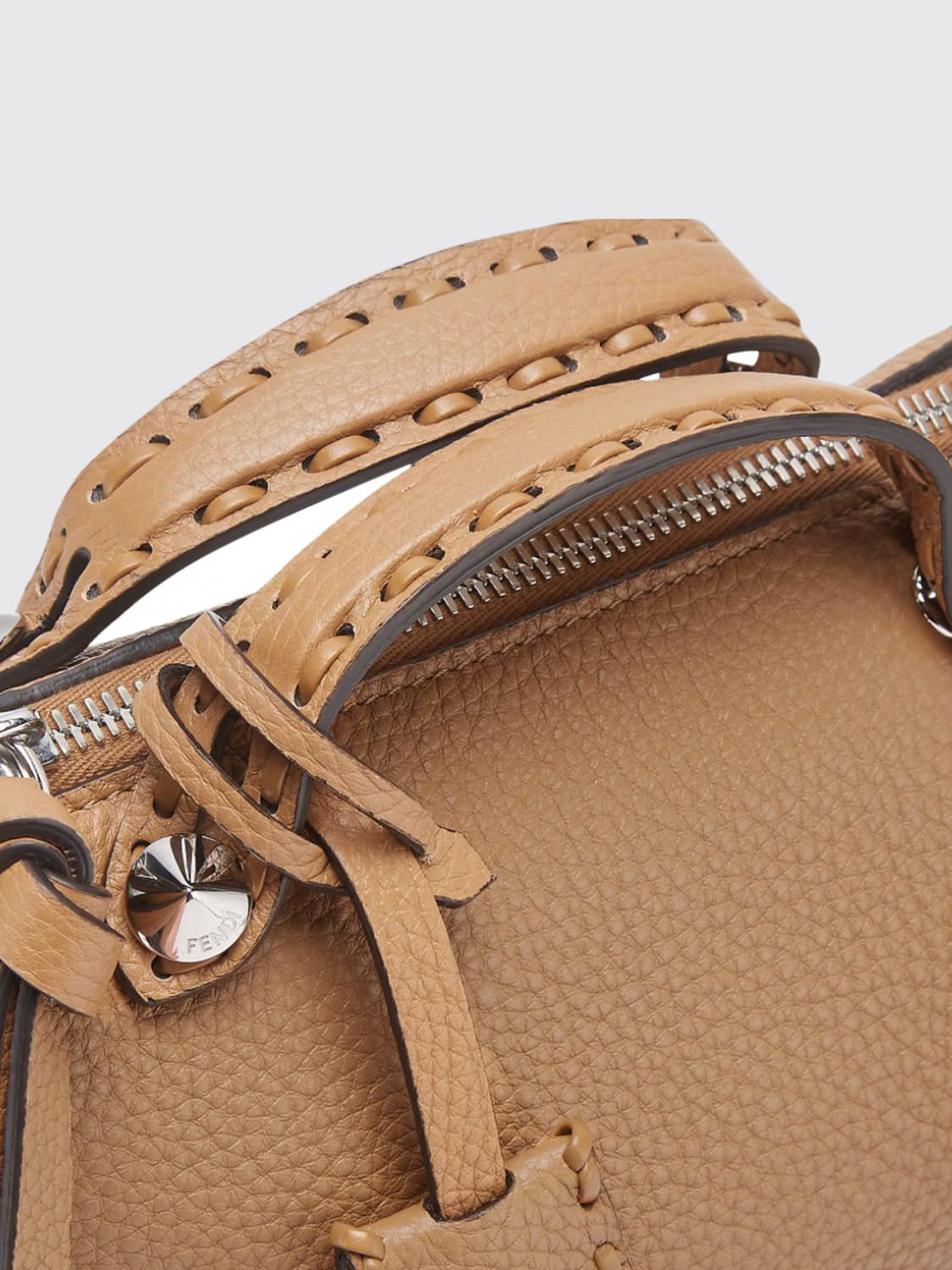 FENDI MINI BAG: Shoulder bag woman Fendi, Brown - Img 4