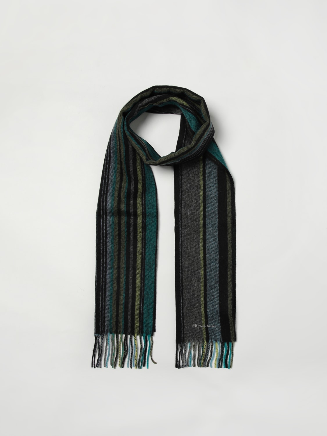 PS PAUL SMITH SCARF: Scarf men Ps Paul Smith, Black - Img 2