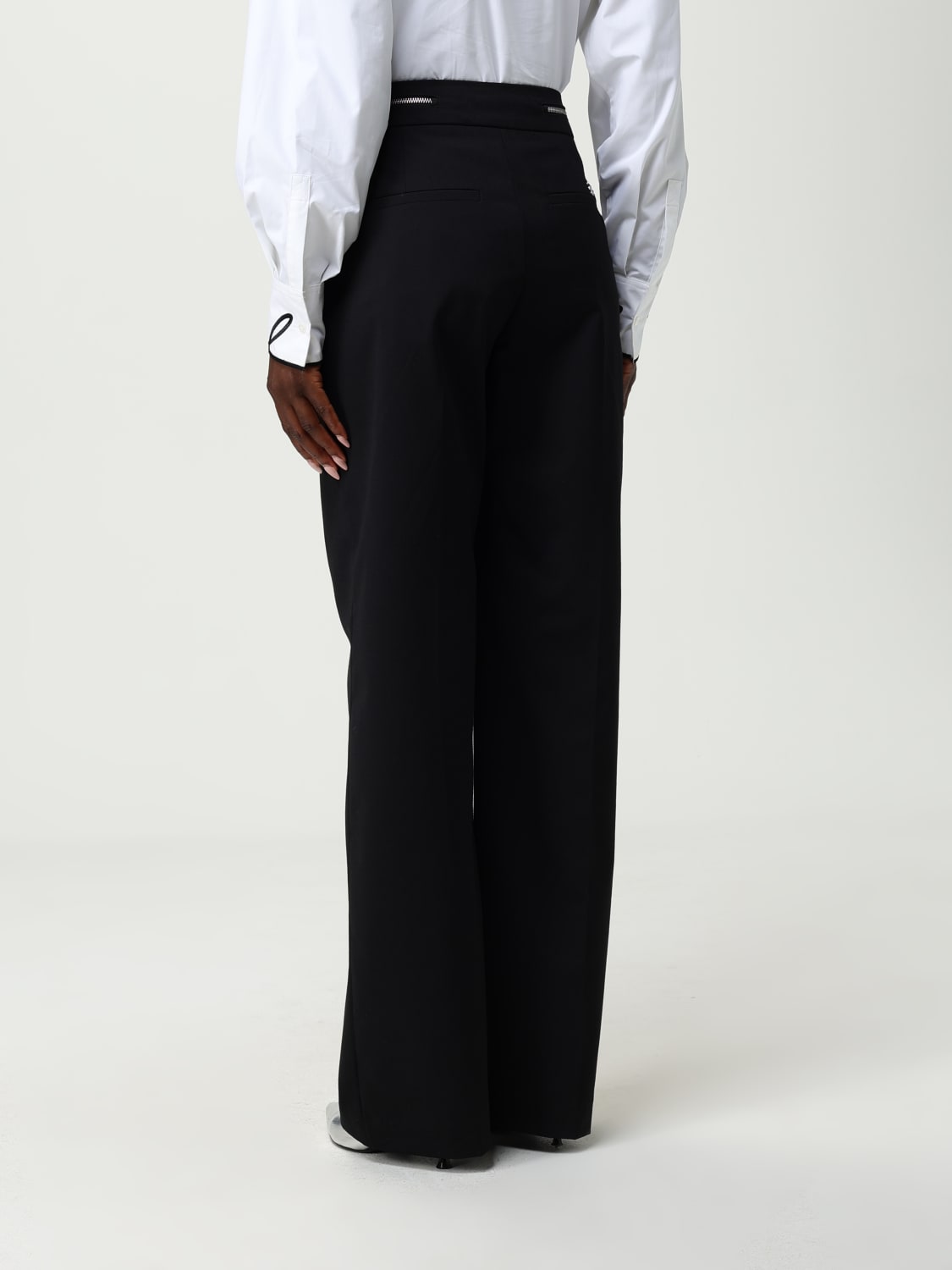 KARL LAGERFELD PANTALONI: Pantalone Karl Lagerfeld in misto lana , Nero - Img 3