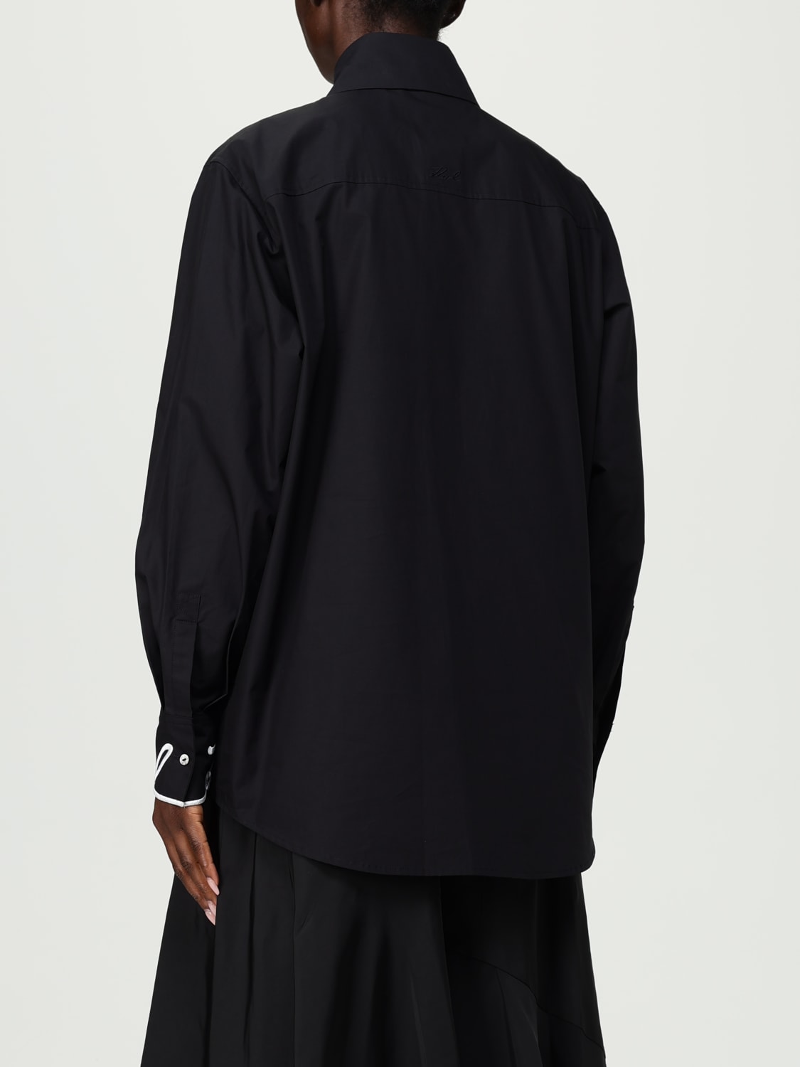 KARL LAGERFELD HEMDBLUSE: Hemdbluse damen Karl Lagerfeld, Schwarz - Img 3