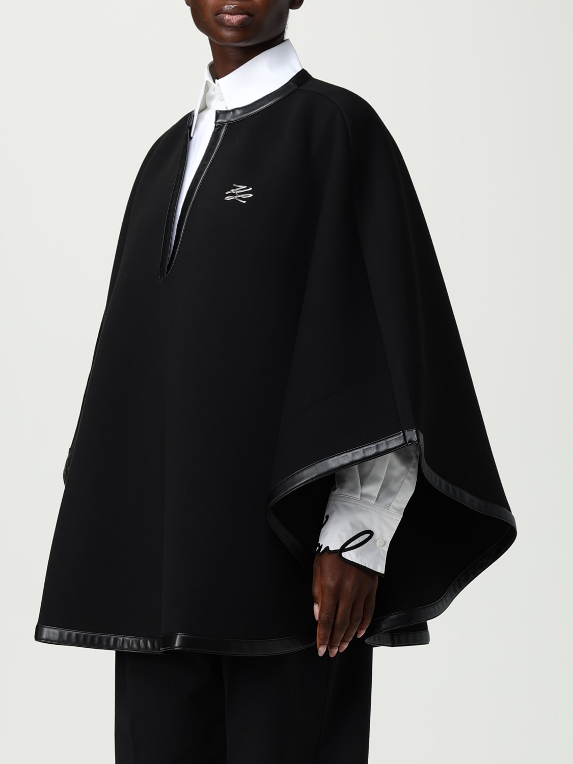 KARL LAGERFELD MANTEL: Pelerine damen Karl Lagerfeld, Schwarz - Img 4