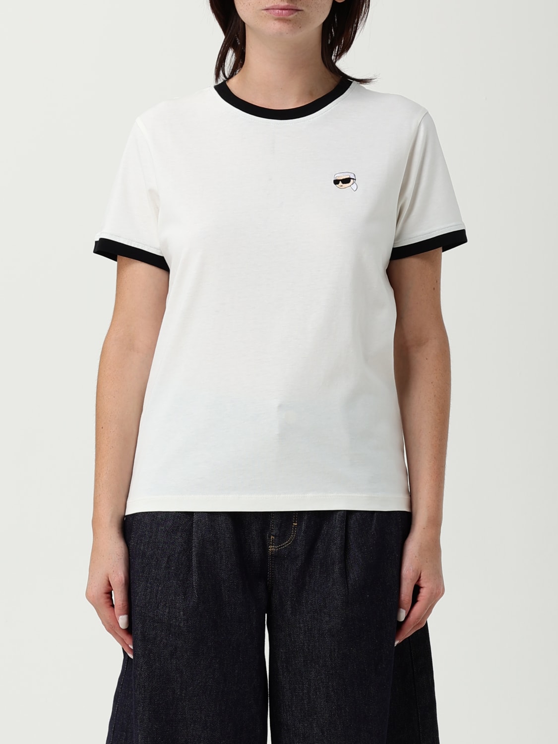 KARL LAGERFELD CAMISETA: Camiseta mujer Karl Lagerfeld, Blanco - Img 1