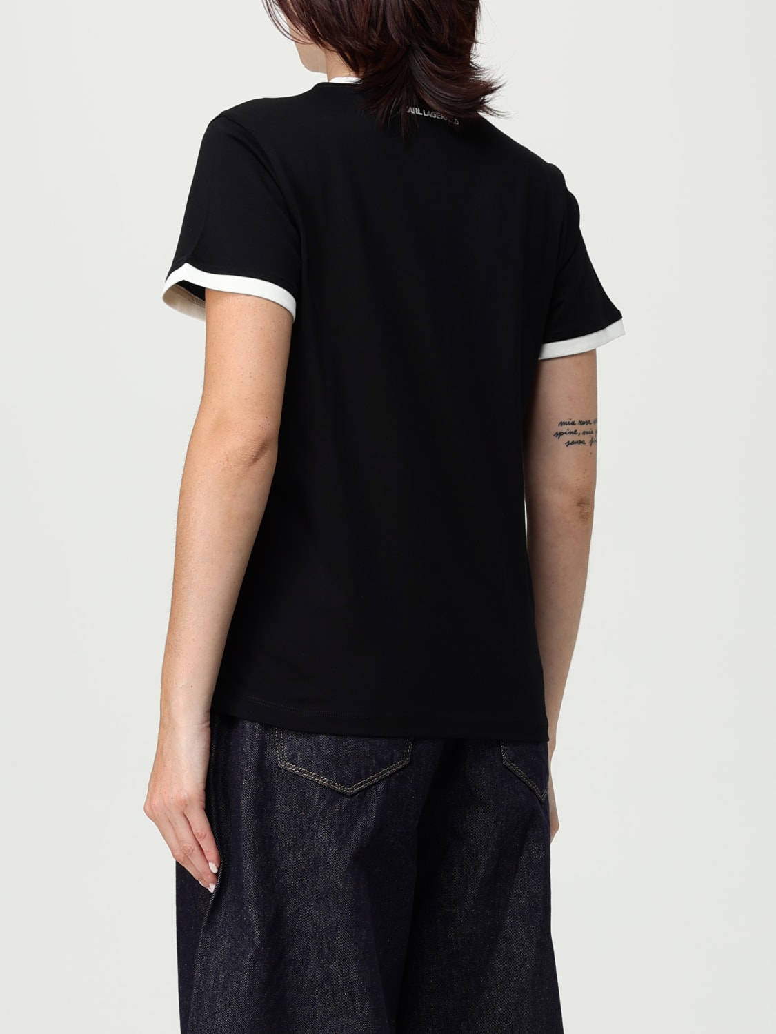 KARL LAGERFELD T-SHIRT: T-shirt woman Karl Lagerfeld, Black - Img 2