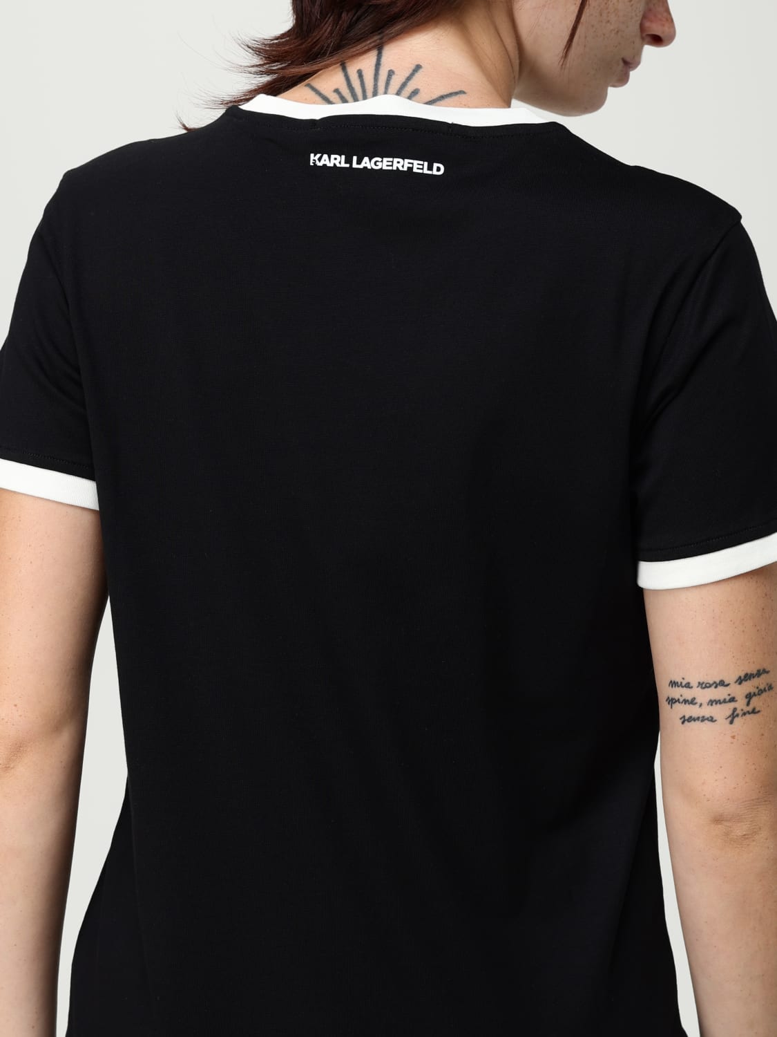 KARL LAGERFELD T-SHIRT: T-shirt woman Karl Lagerfeld, Black - Img 3