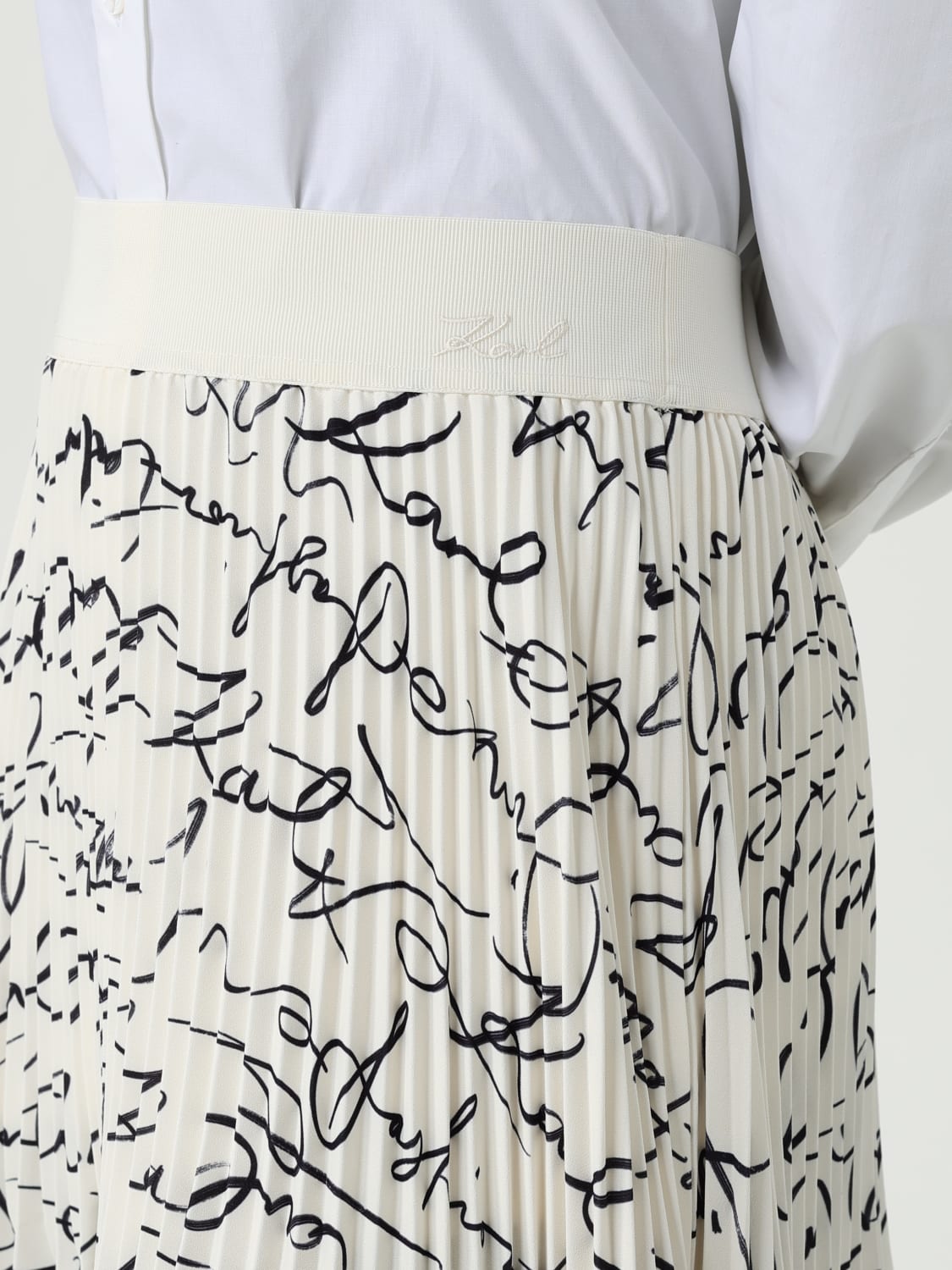 KARL LAGERFELD SKIRT: Skirt woman Karl Lagerfeld, White - Img 4