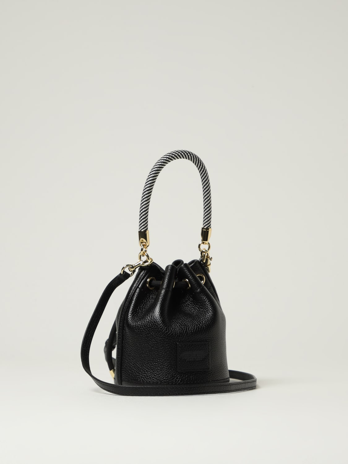 MARC JACOBS BORSA A MANO: Borsa The Bucket Bag Marc Jacobs in pelle a grana , Nero - Img 2
