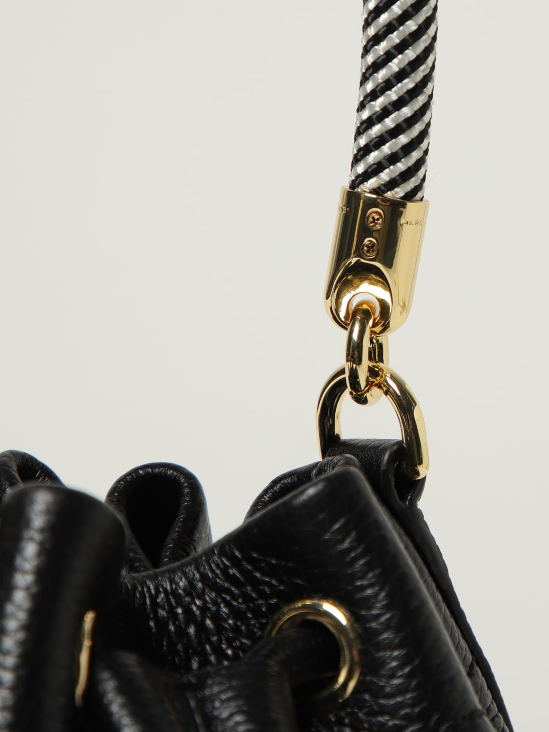 MARC JACOBS BORSA A MANO: Borsa The Bucket Bag Marc Jacobs in pelle a grana , Nero - Img 3