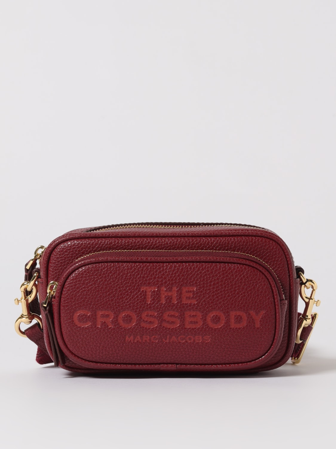 MARC JACOBS BORSA A TRACOLLA: Borsa The Crossbody Marc Jacobs in pelle a grana , Ciliegia - Img 1