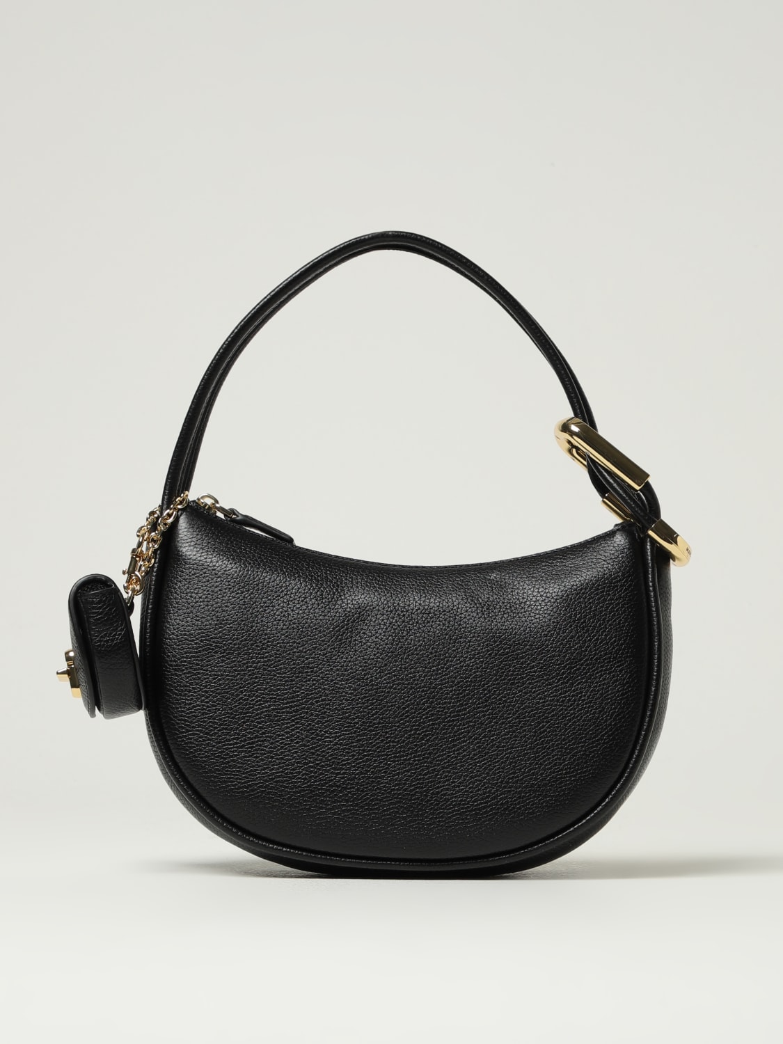 MARC JACOBS BORSA A SPALLA: Borsa The Dual Hobo Marc Jacobs in pelle a grana , Nero - Img 1