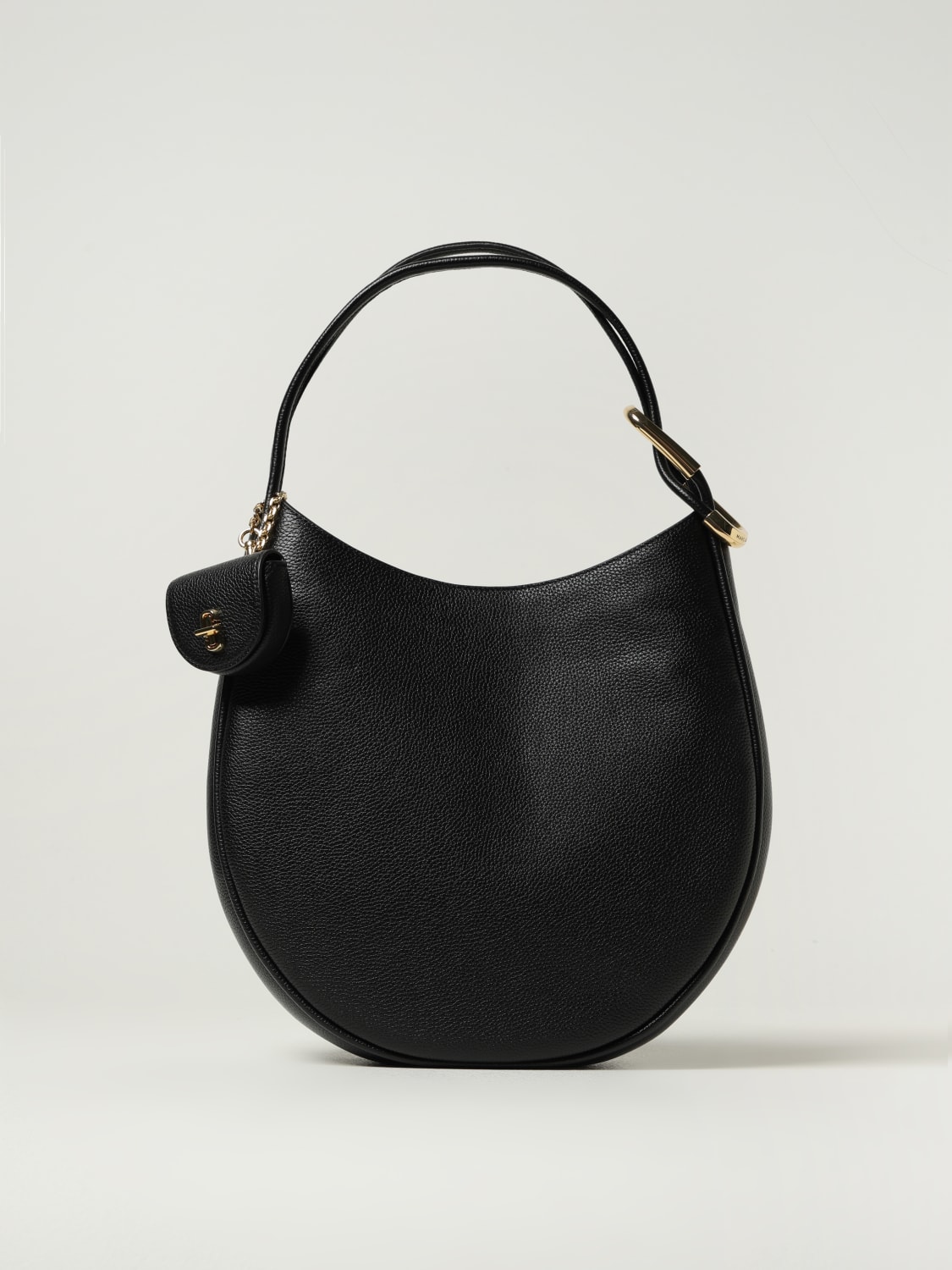 MARC JACOBS BORSA A MANO: Borsa The Dual Hobo Marc Jacobs in pelle a grana, Nero - Img 1