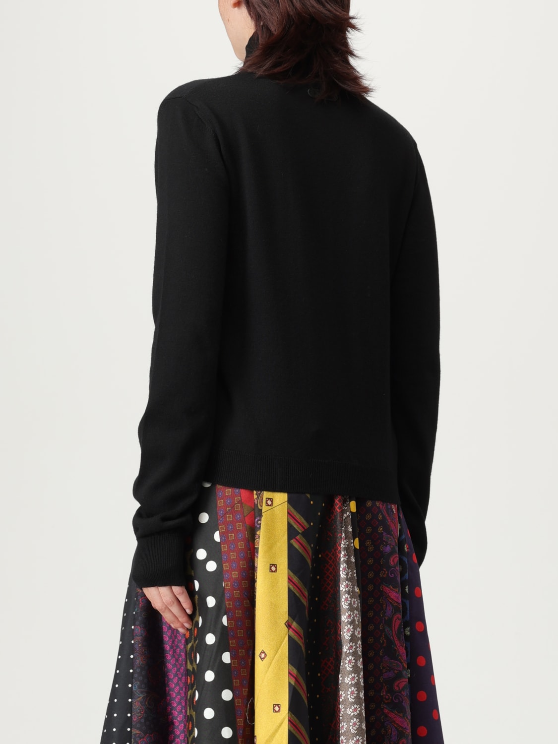 MOSCHINO COUTURE MAGLIA: Cardigan a collo alto Moschino Couture, Nero - Img 3