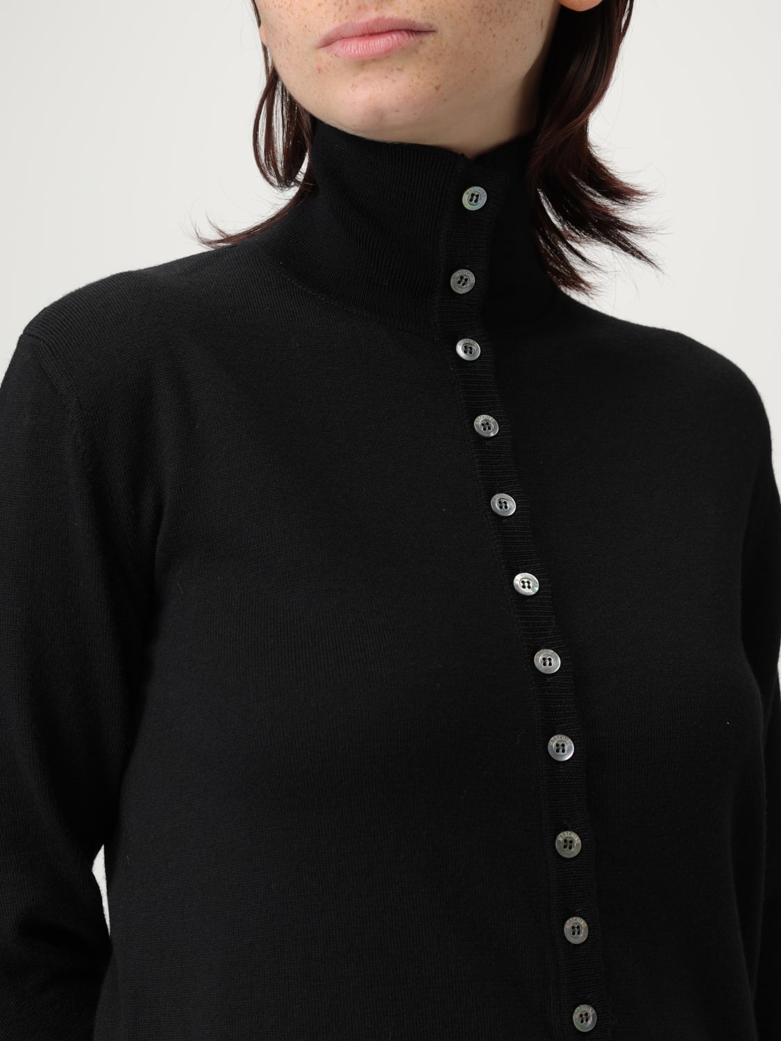 MOSCHINO COUTURE MAGLIA: Cardigan a collo alto Moschino Couture, Nero - Img 5