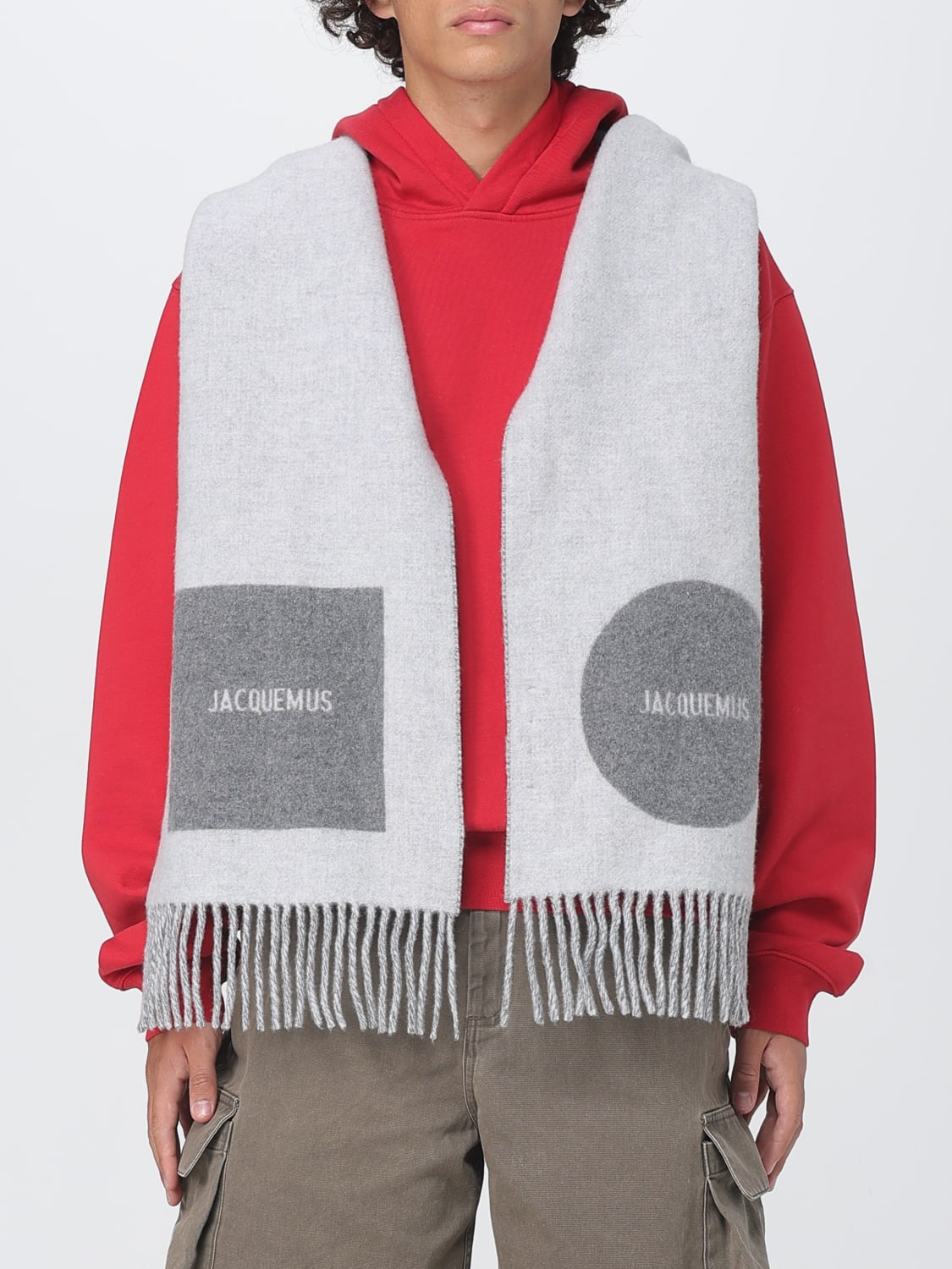 JACQUEMUS BUFANDA: Bufanda hombre Jacquemus, Gris - Img 2