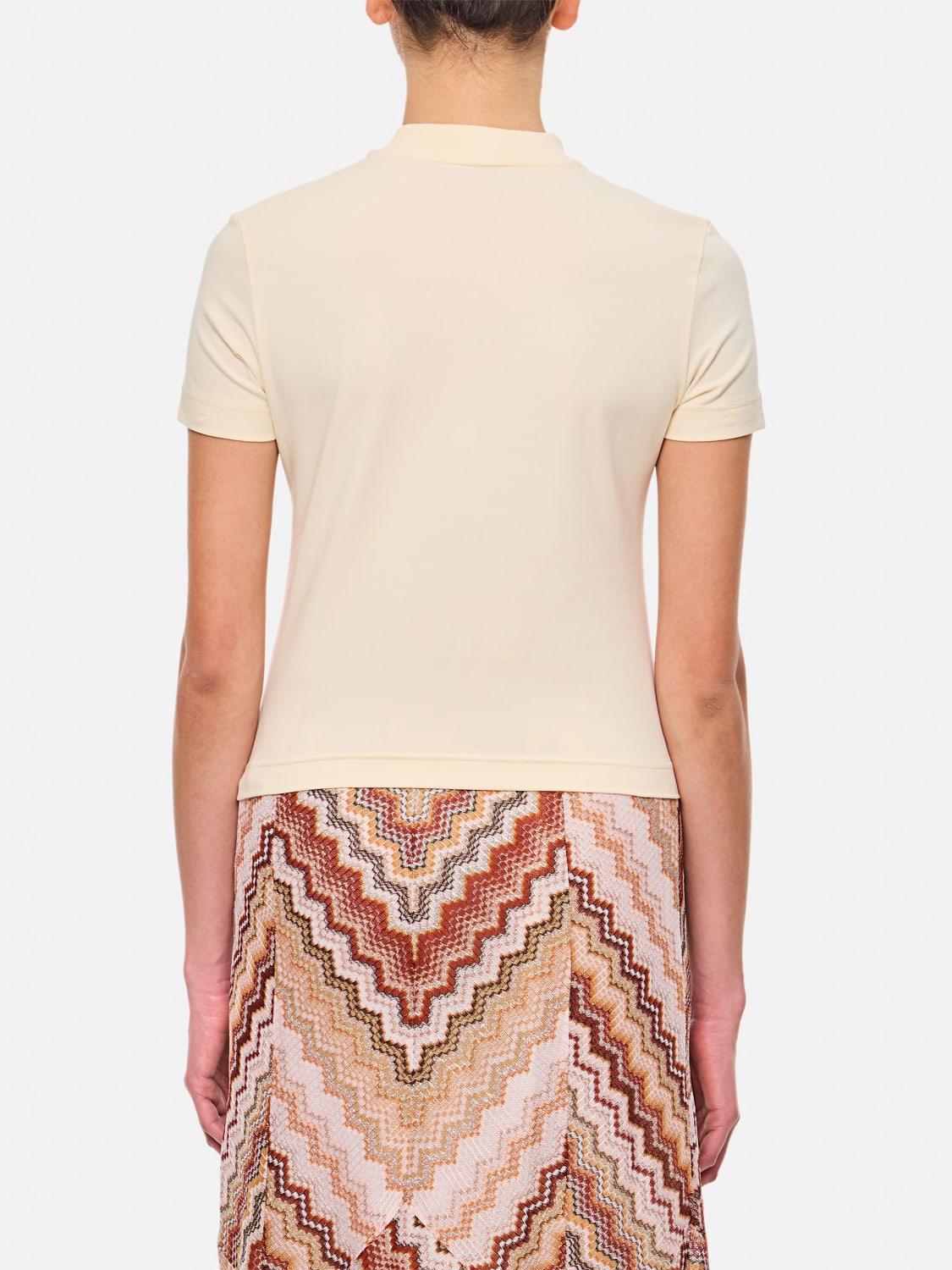 JACQUEMUS T-SHIRTS: T-shirt in cotone slim con logo Jacquemus, Beige - Img 3