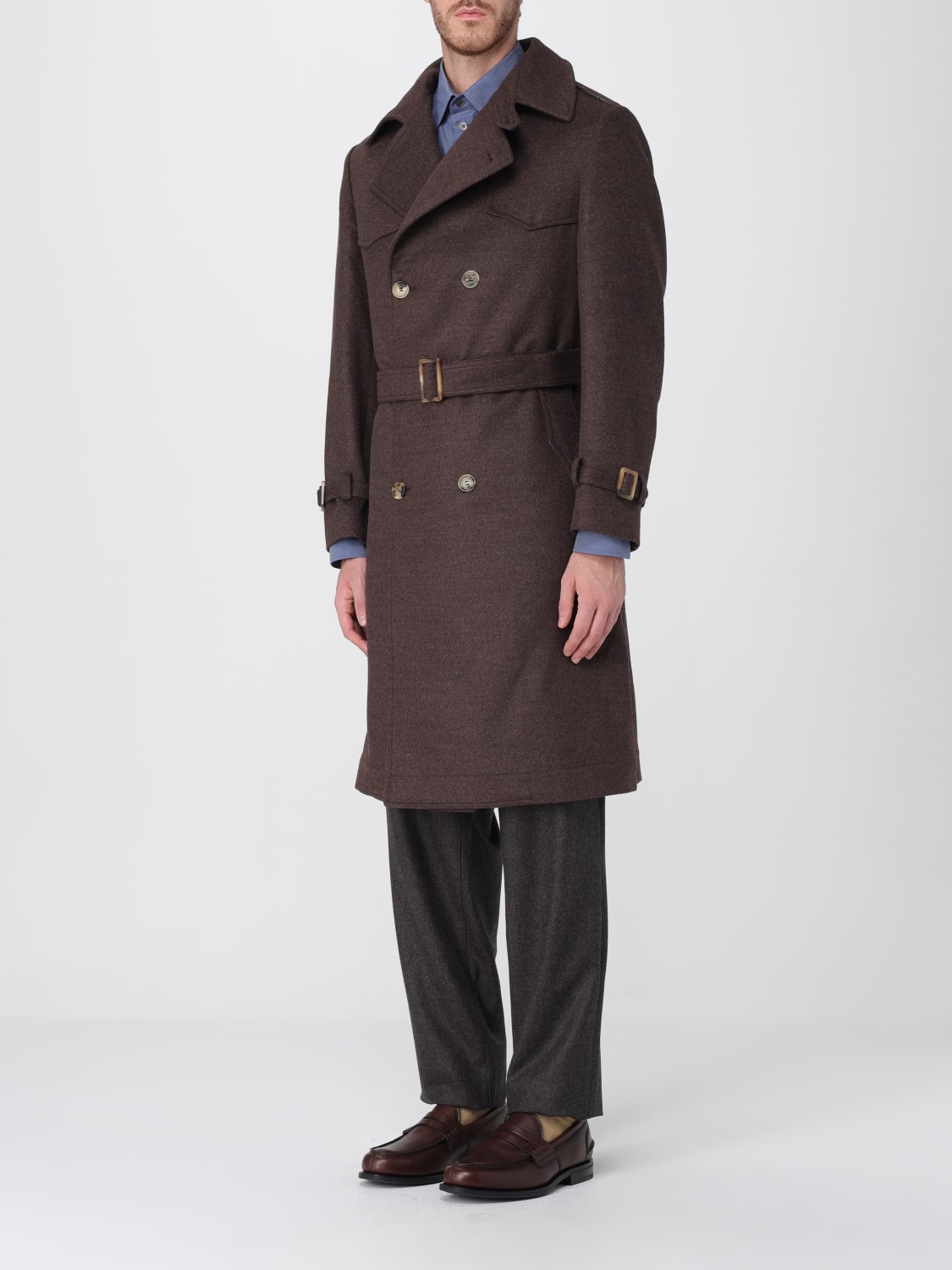 BRUNELLO CUCINELLI ABRIGO: Abrigo hombre Brunello Cucinelli, Marrón - Img 4