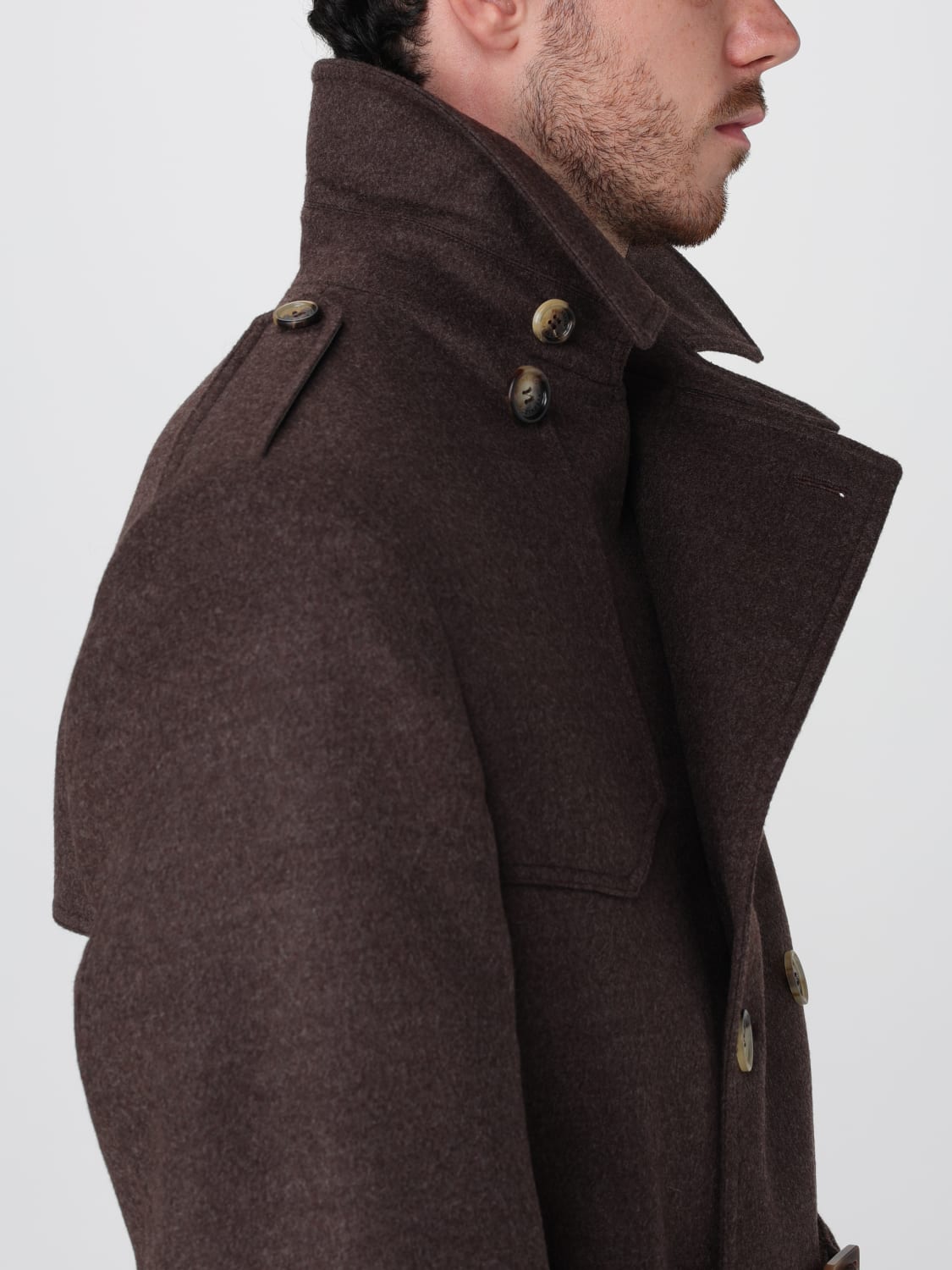 BRUNELLO CUCINELLI ABRIGO: Abrigo hombre Brunello Cucinelli, Marrón - Img 5
