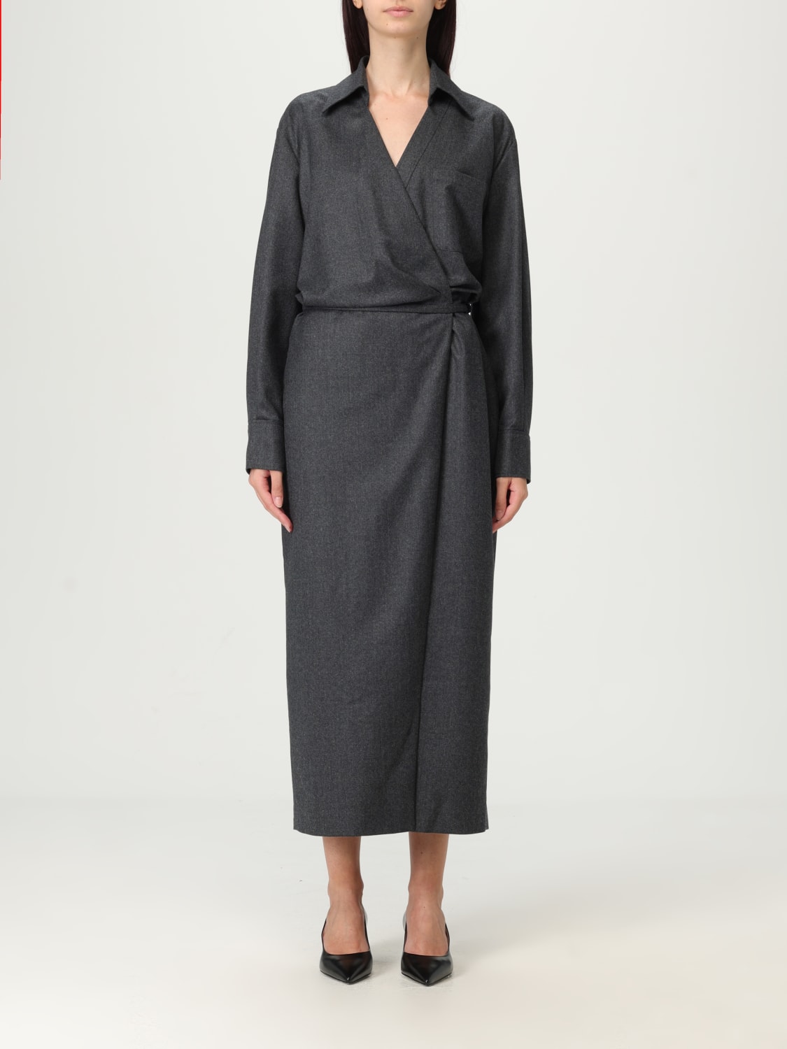 BRUNELLO CUCINELLI ROBE: Robes femme Brunello Cucinelli, Gris - Img 1