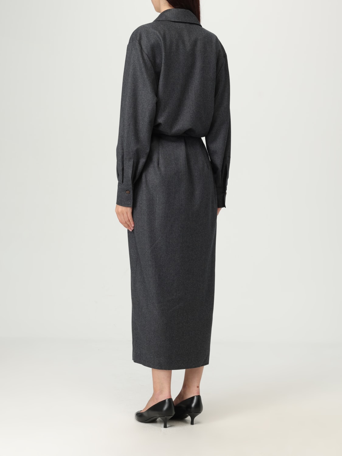 BRUNELLO CUCINELLI ROBE: Robes femme Brunello Cucinelli, Gris - Img 2