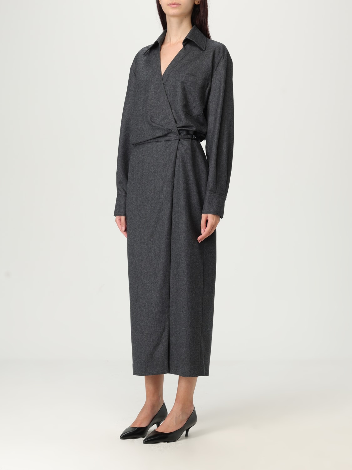 BRUNELLO CUCINELLI ROBE: Robes femme Brunello Cucinelli, Gris - Img 3