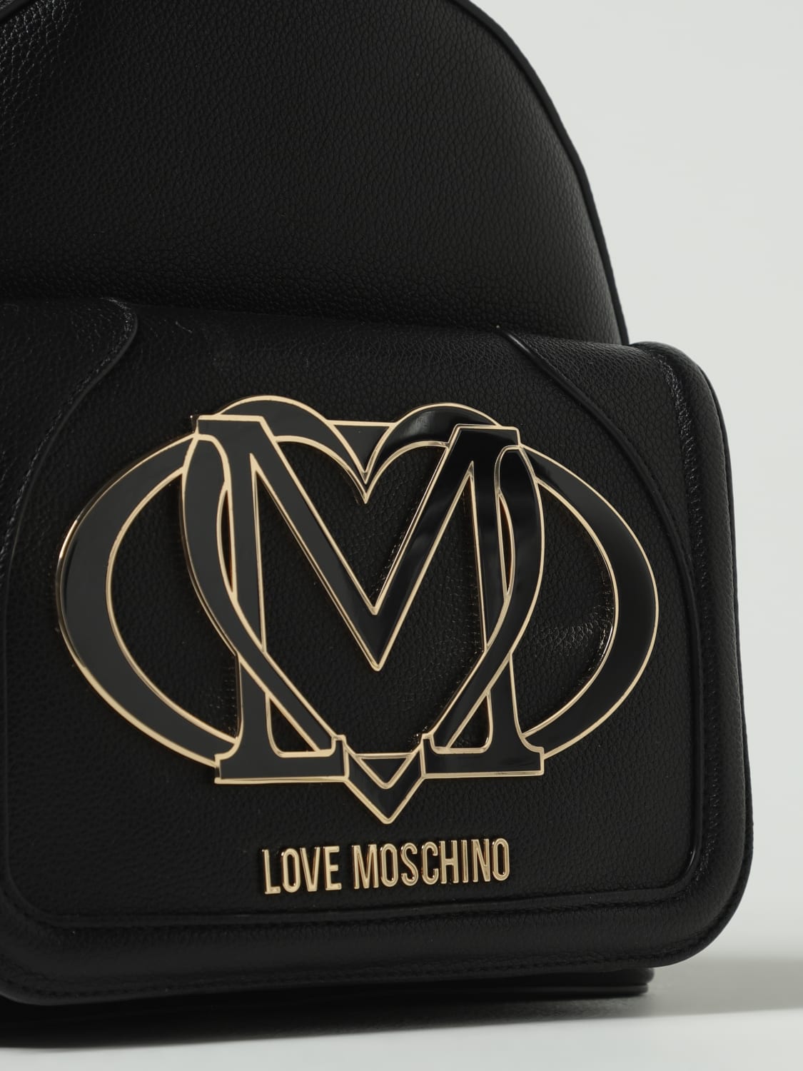 LOVE MOSCHINO ZAINO: Zaino Love Moschino in pelle sintetica a grana, Nero - Img 3