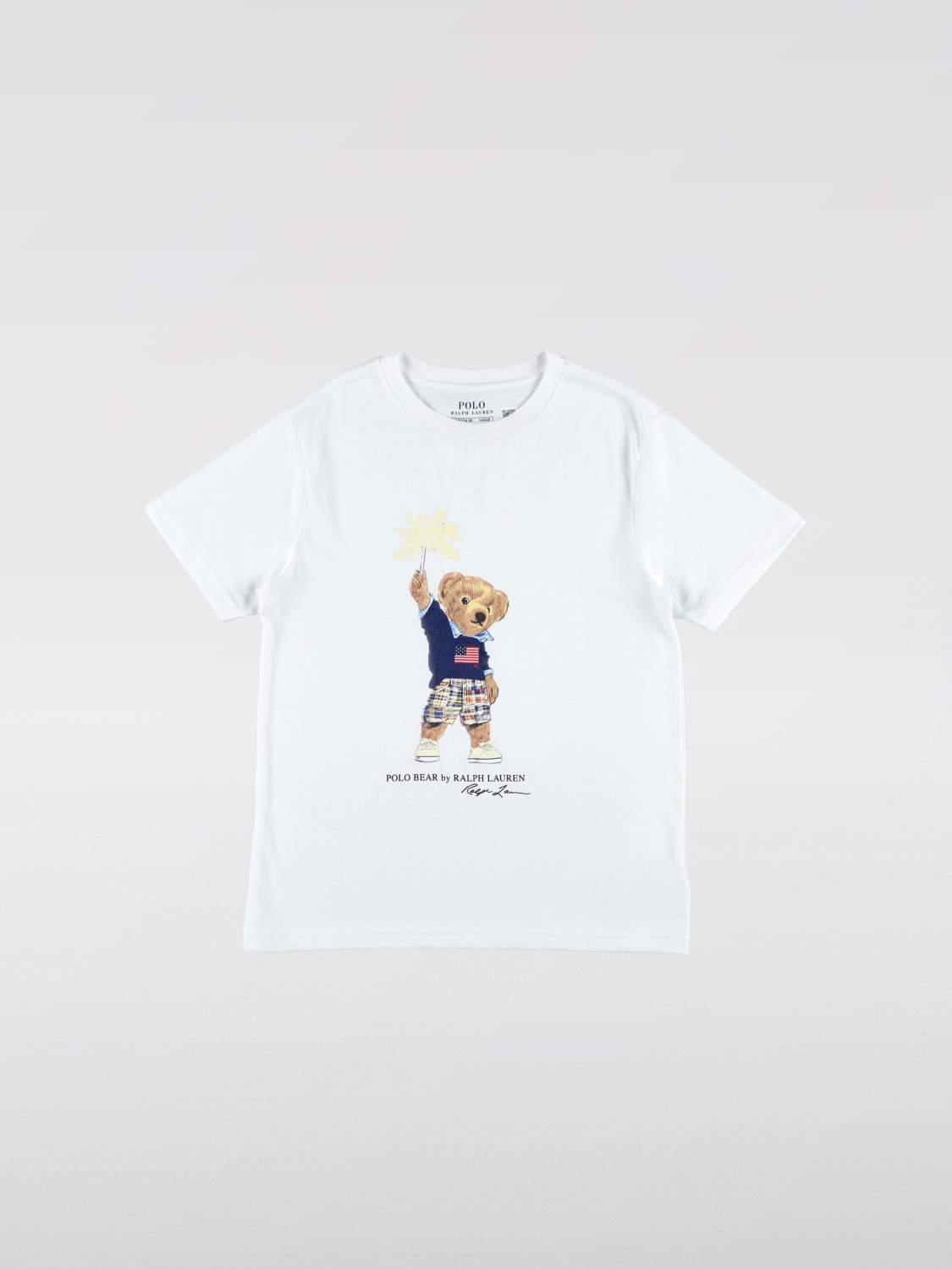 POLO RALPH LAUREN T-SHIRT: T-shirt kinder Polo Ralph Lauren, Weiß - Img 1