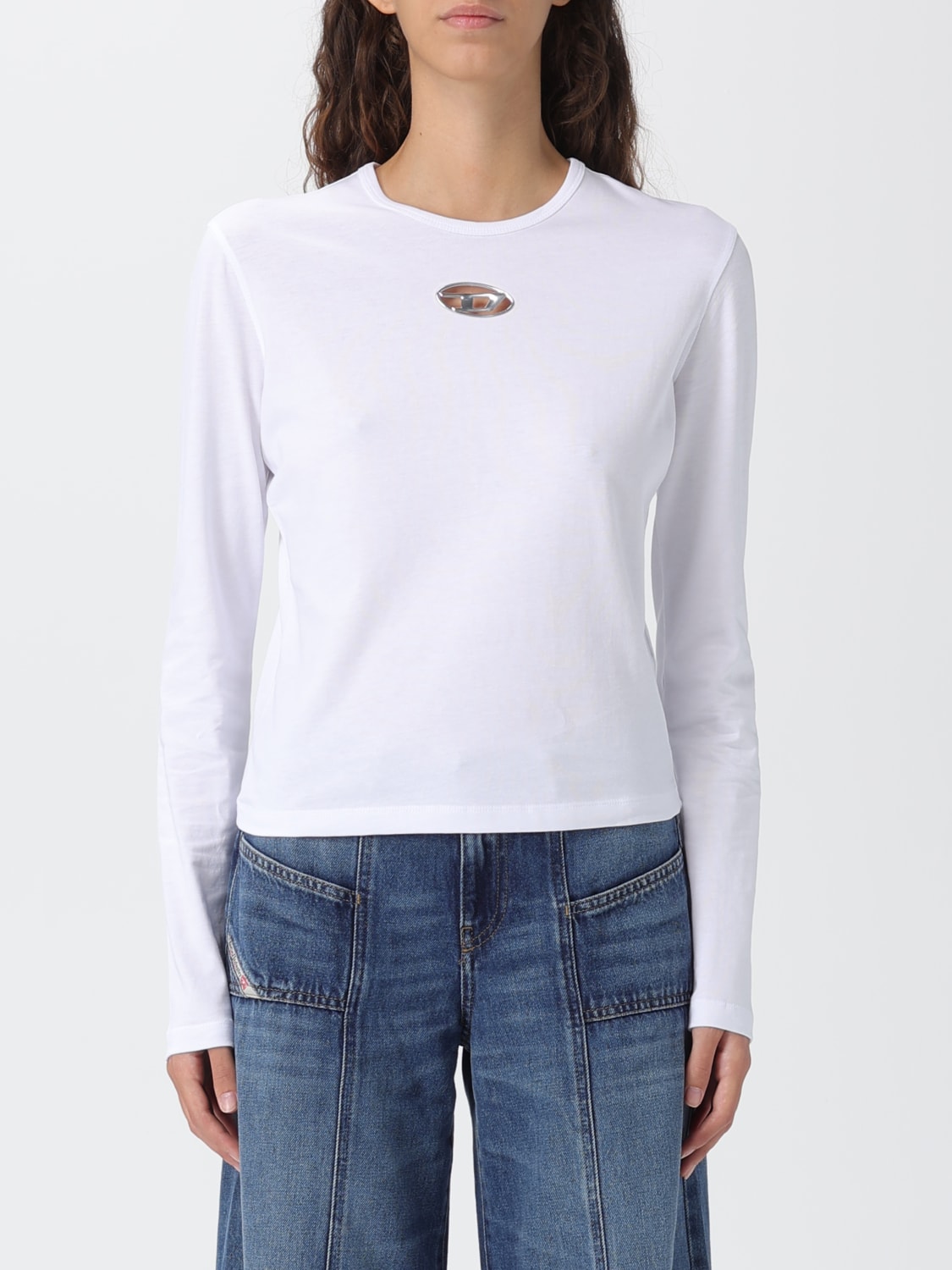 DIESEL T-SHIRT: T-shirt damen Diesel, Weiß - Img 1