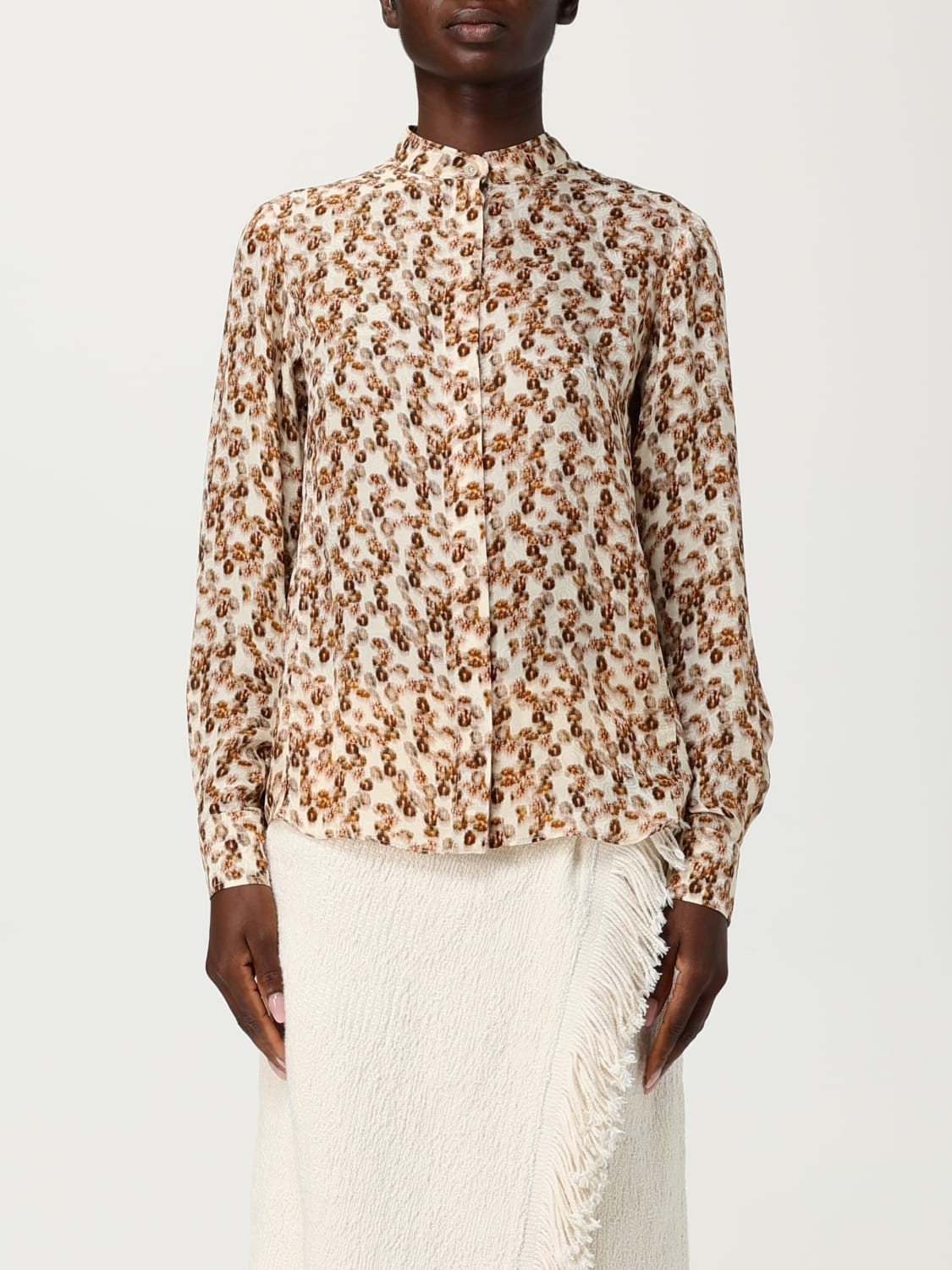 ISABEL MARANT CAMICIA: Camicia Isabel Marant in misto seta con stampa floreale, Giallo - Img 1