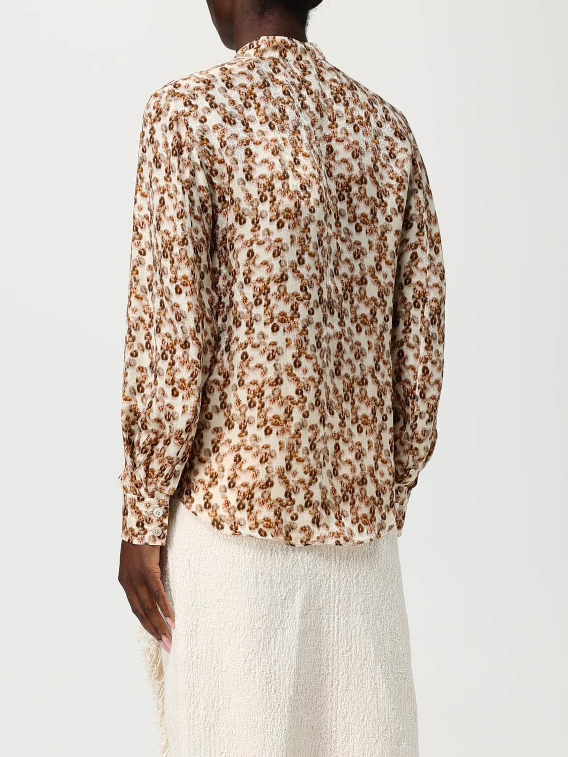 ISABEL MARANT CAMICIA: Camicia Isabel Marant in misto seta con stampa floreale, Giallo - Img 3