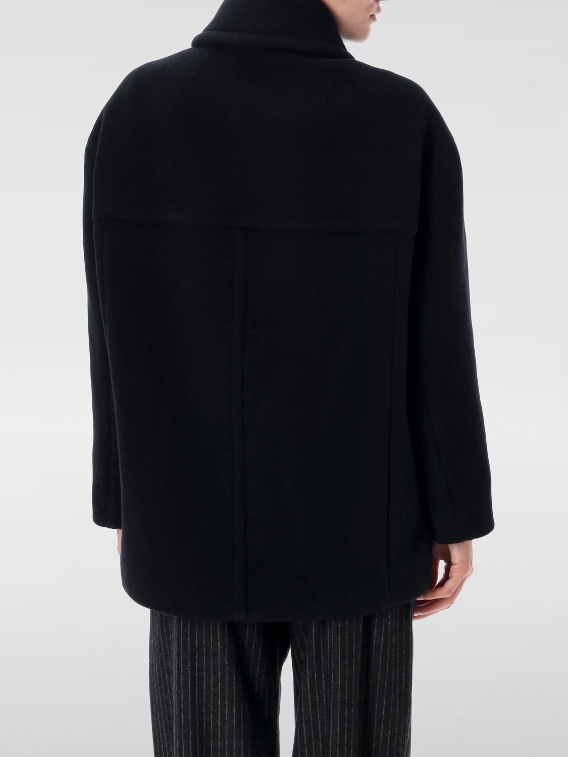 ISABEL MARANT CAPPOTTO: Caban Isabel Marant in misto lana , Nero - Img 2