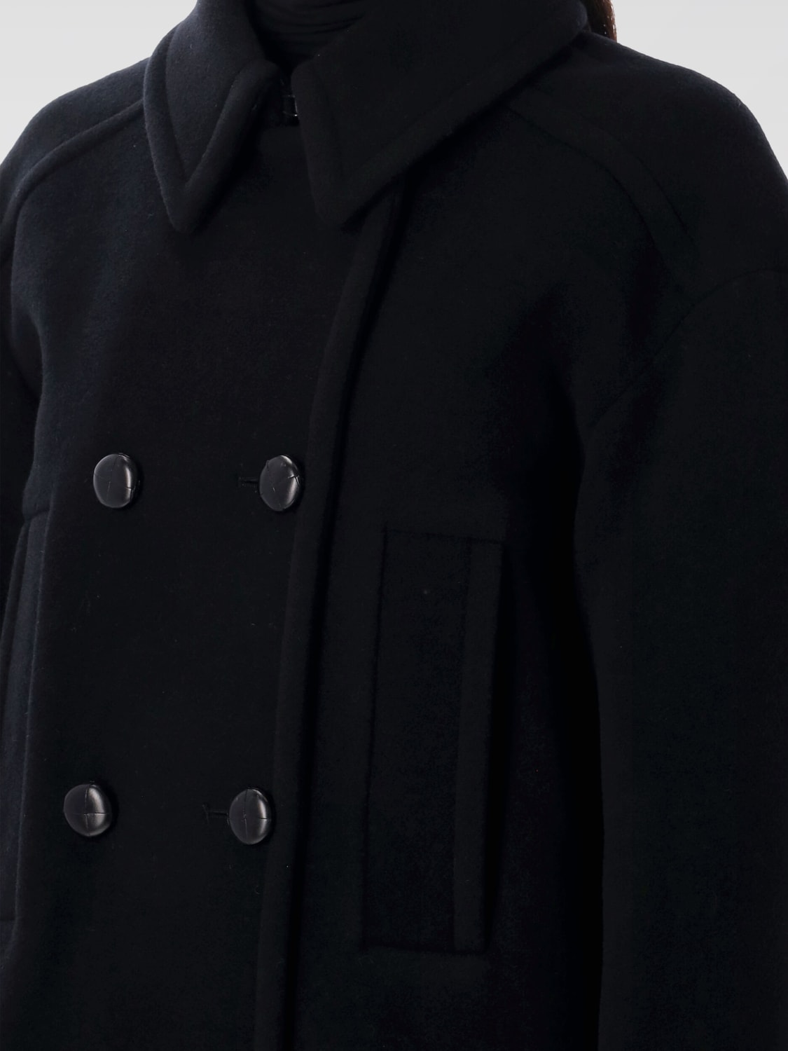 ISABEL MARANT CAPPOTTO: Caban Isabel Marant in misto lana , Nero - Img 3