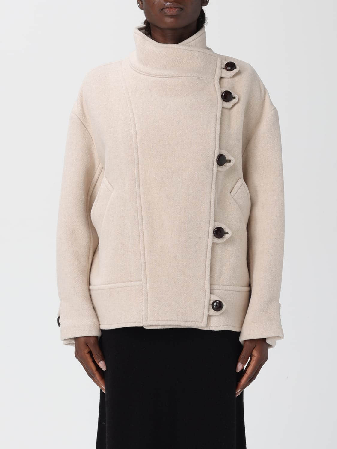 ISABEL MARANT CAPPOTTO: Cappotto Isabel Marant in misto lana , Beige - Img 1