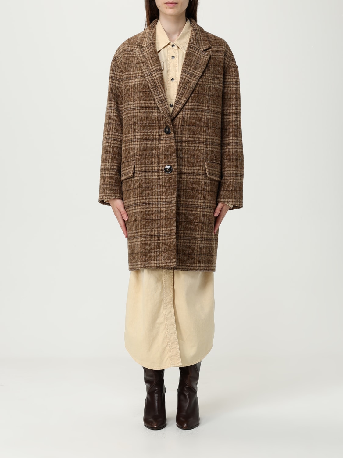 ISABEL MARANT ETOILE COAT: Coat woman Isabel Marant Etoile, Brown - Img 1