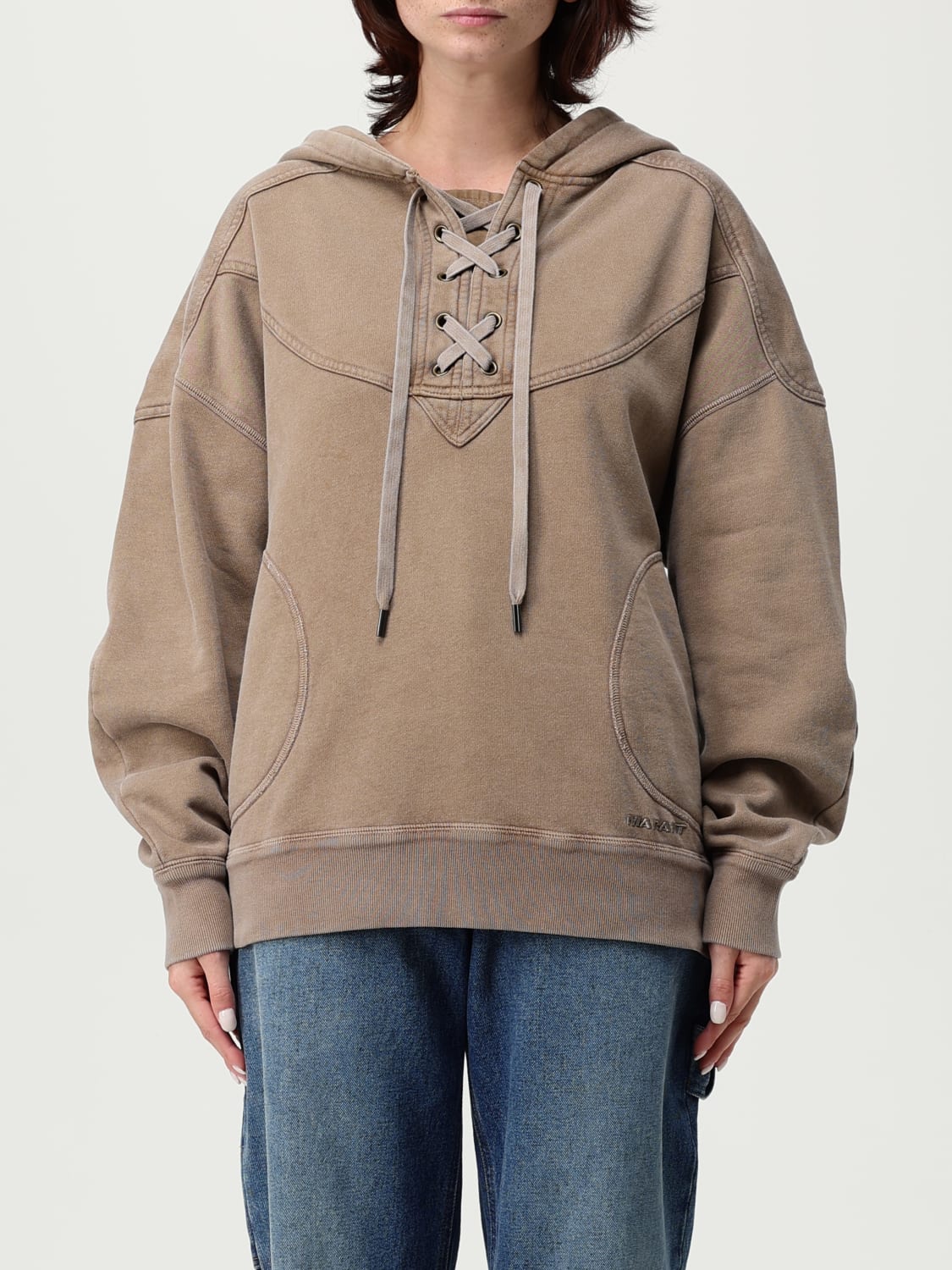 ISABEL MARANT ETOILE SUDADERA: Sudadera mujer Isabel Marant Etoile, Beige - Img 1