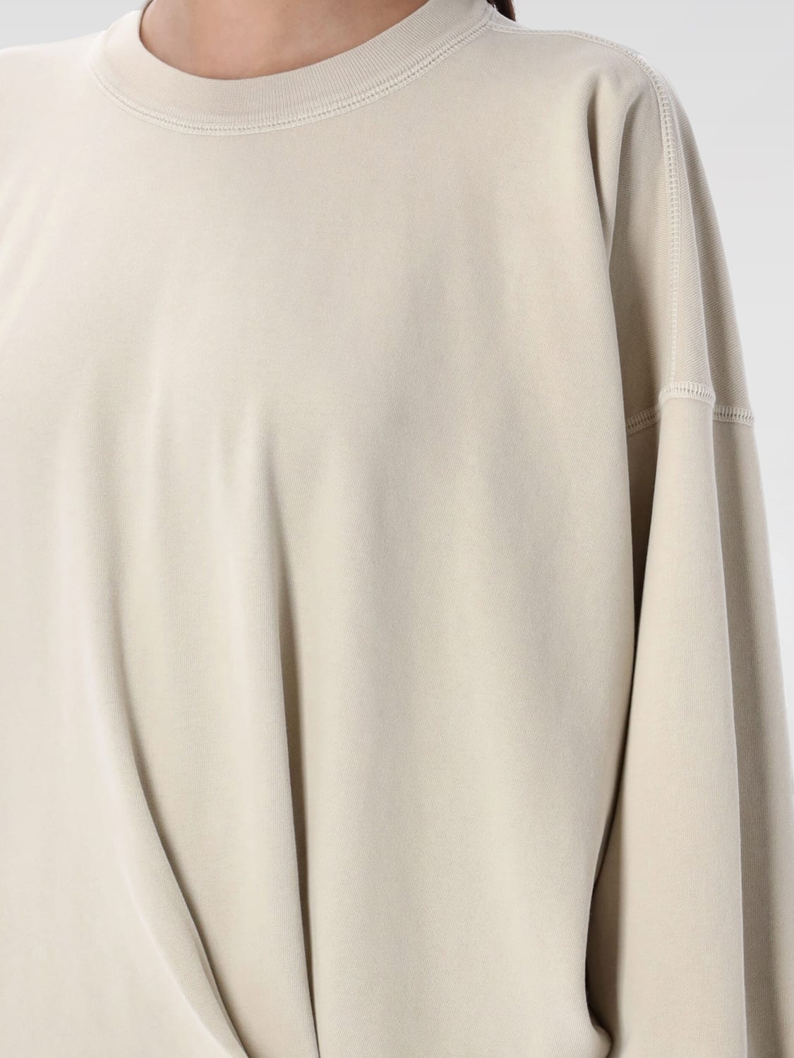 ISABEL MARANT ETOILE FELPA: Felpa basic Isabel Marant Etoile in cotone , Beige - Img 3