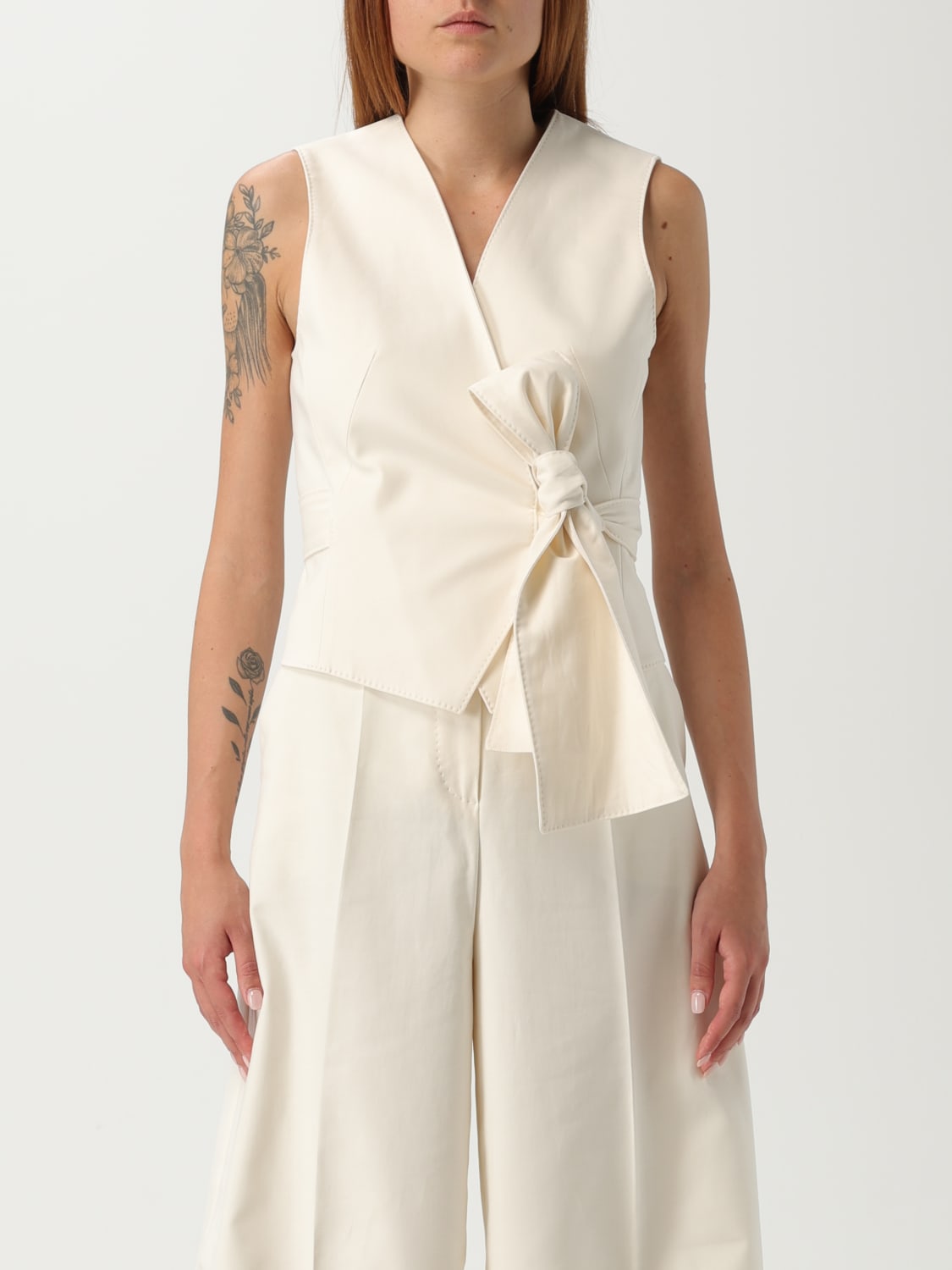 MAX MARA WAISTCOAT: Jacket woman Max Mara, White - Img 1
