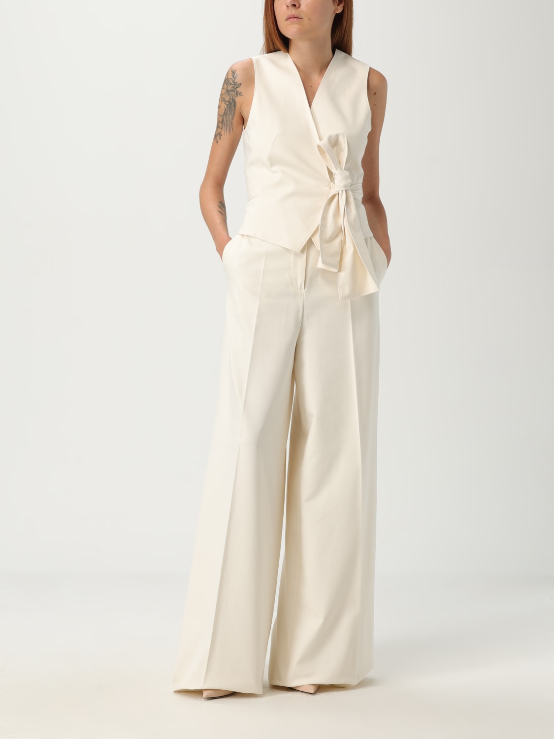 MAX MARA WAISTCOAT: Jacket woman Max Mara, White - Img 2
