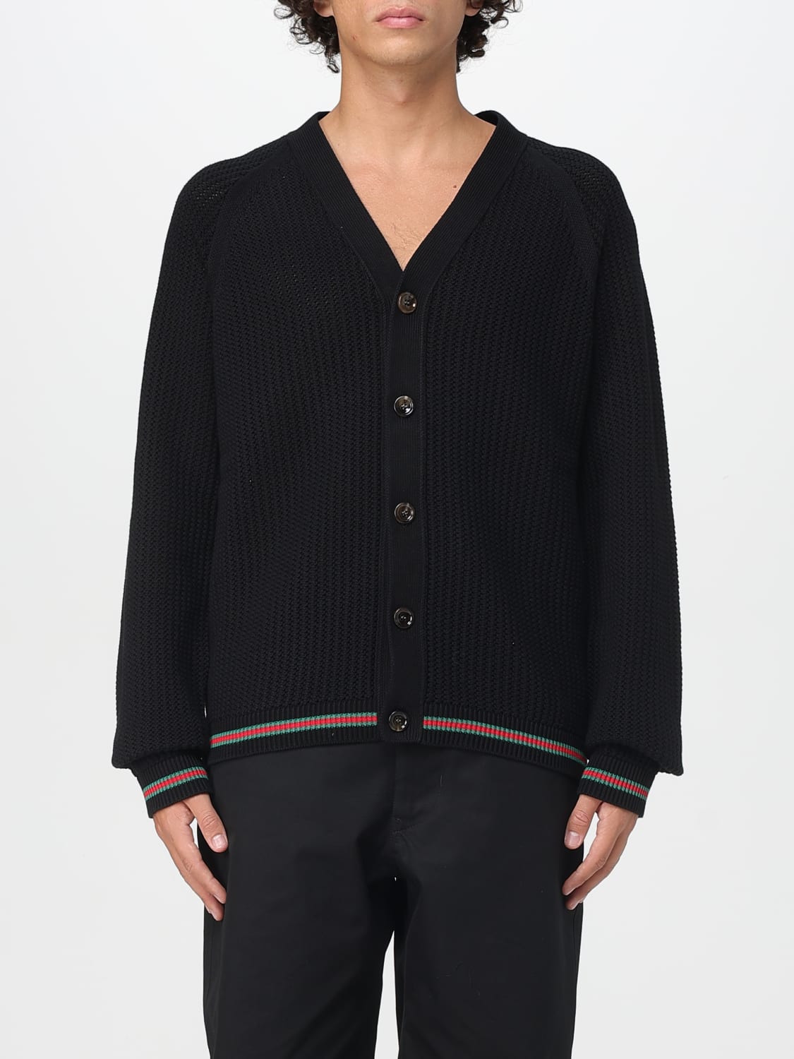 GUCCI SWEATER: Cardigan men Gucci, Black - Img 1