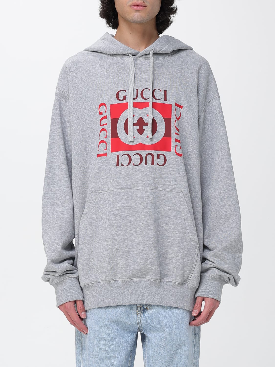 GUCCI SWEATSHIRT: Sweatshirt men Gucci, Grey - Img 1