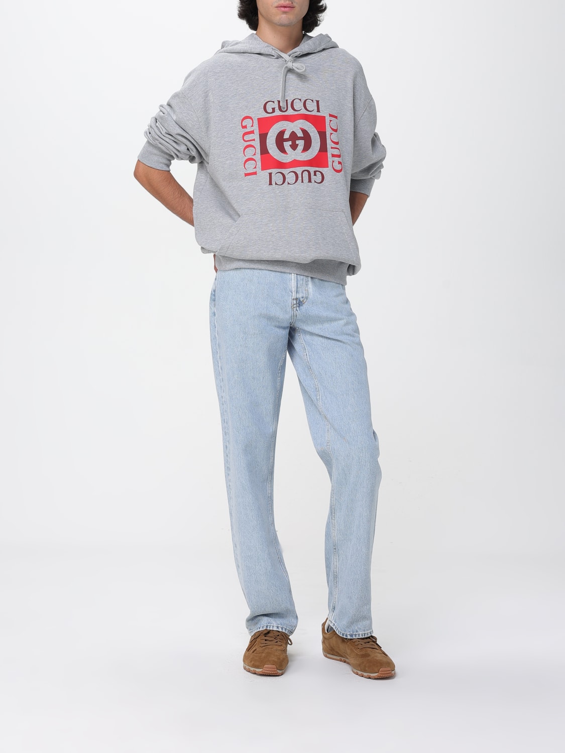 GUCCI SWEATSHIRT: Sweatshirt men Gucci, Grey - Img 2
