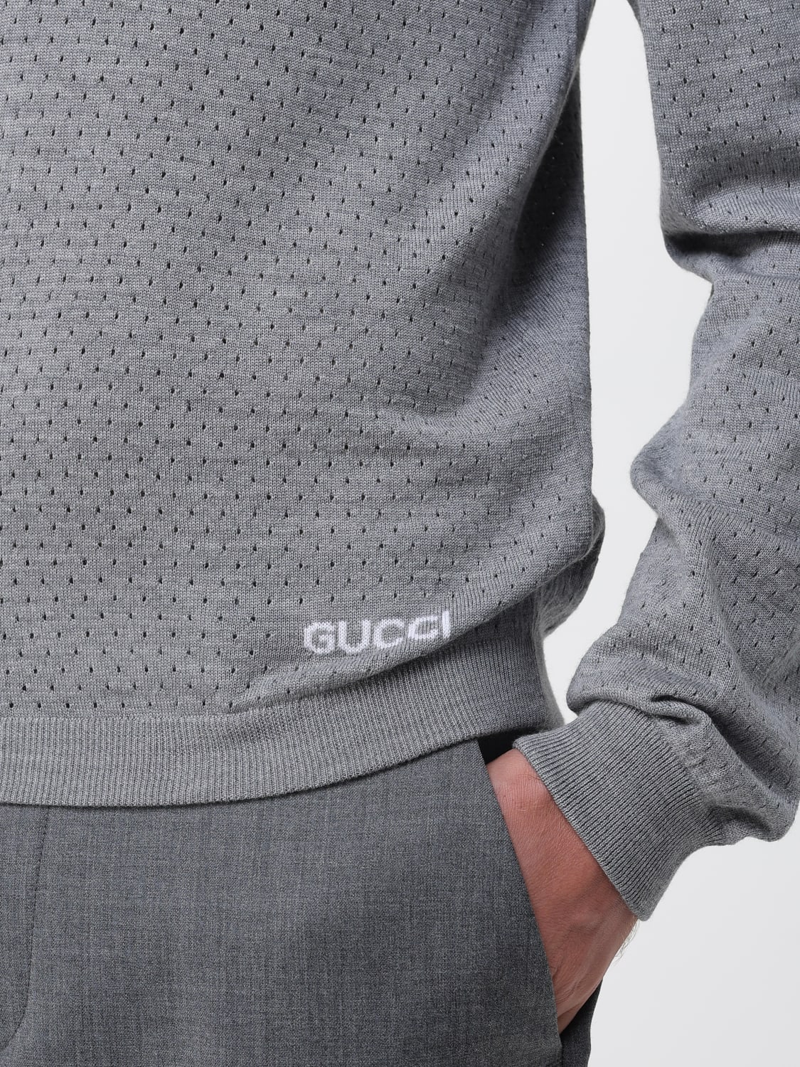 GUCCI POLO: Polo herren Gucci, Grau - Img 5