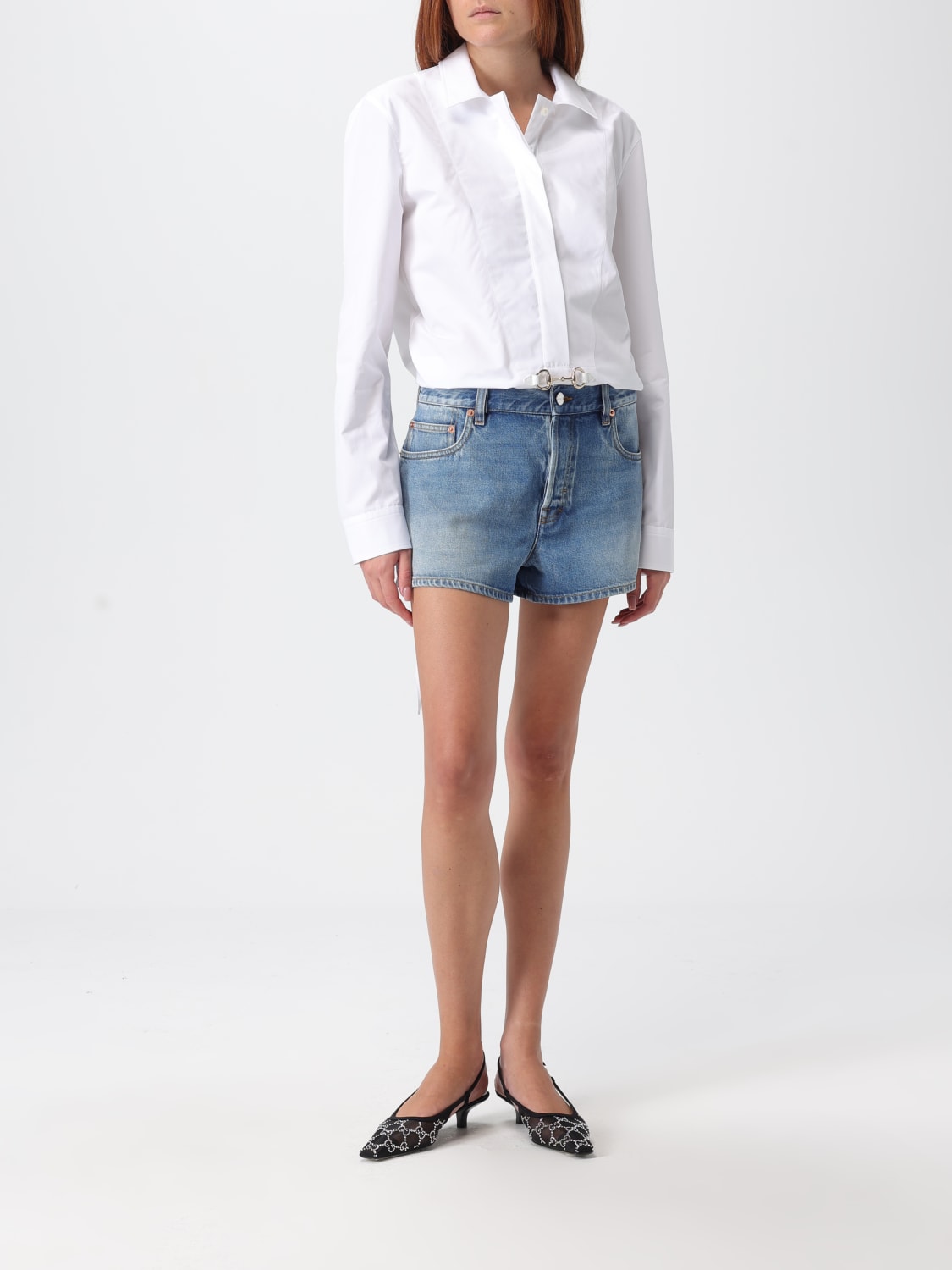 GUCCI CAMICIA: Camicia Gucci in popeline di cotone , Bianco - Img 2