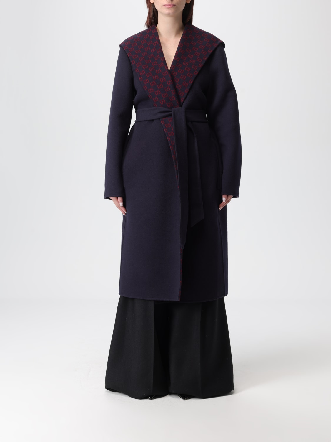 GUCCI COAT: Coat woman Gucci, Blue - Img 1