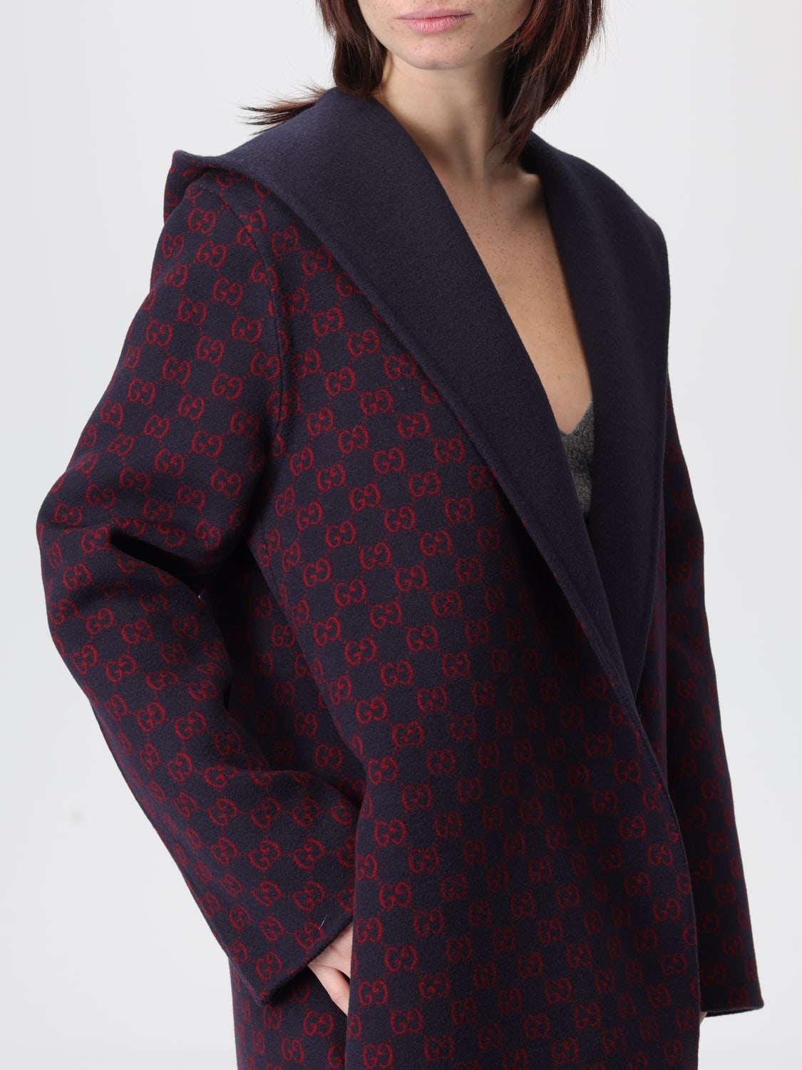 GUCCI COAT: Coat woman Gucci, Blue - Img 5