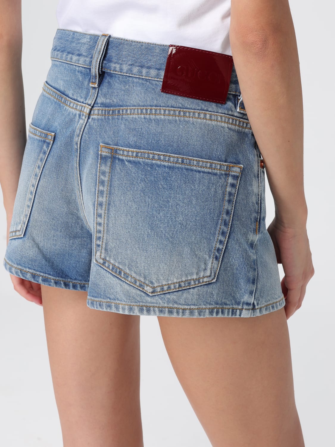 GUCCI PANTALONES CORTOS: Pantalòn cortos mujer Gucci, Azul Claro - Img 5