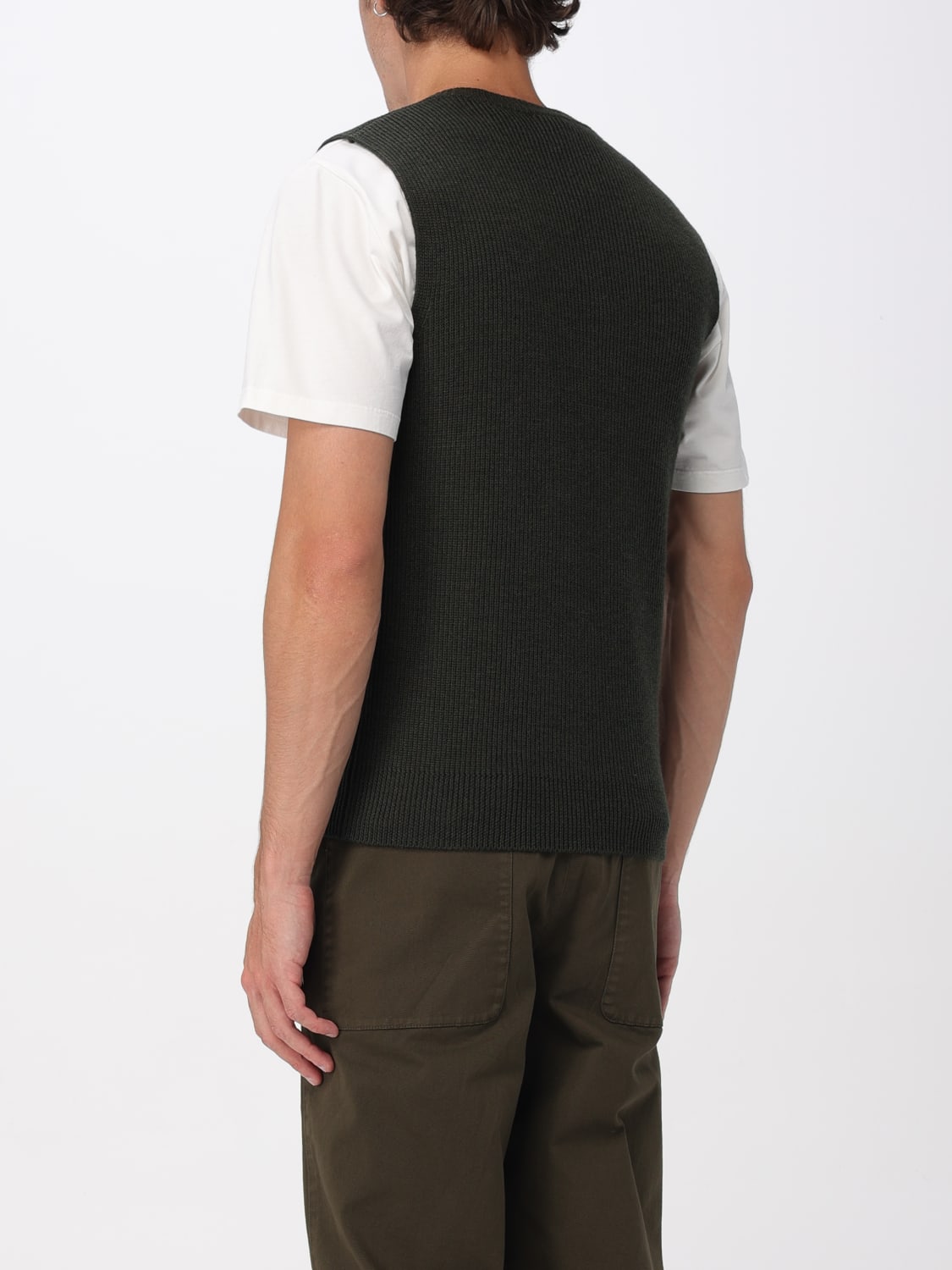 BARENA ЖИЛЕТ: Свитер Мужское Barena, Зеленый - Img 2