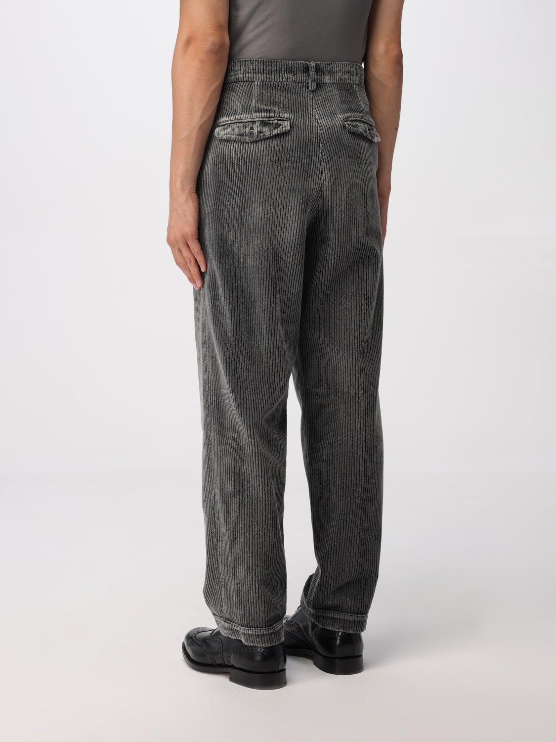 BARENA 裤子: 裤子 男士 Barena, 黑色 - Img 3