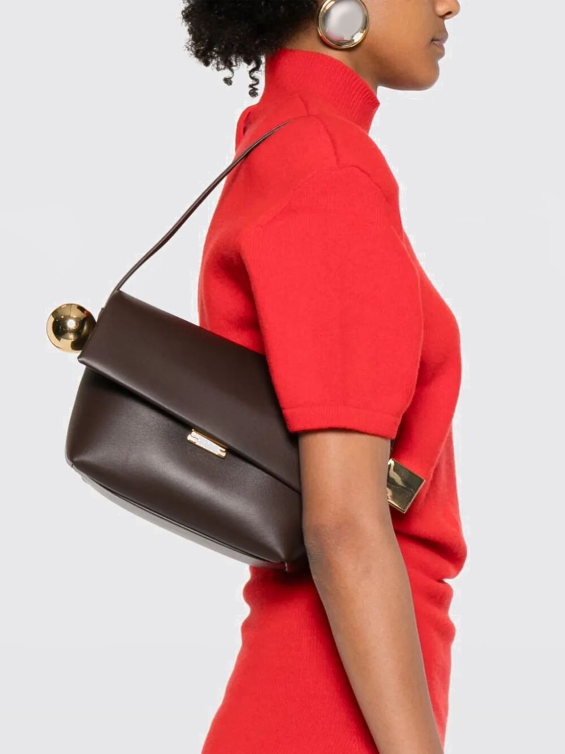 JACQUEMUS SHOULDER BAG: Shoulder bag woman Jacquemus, Brown - Img 2