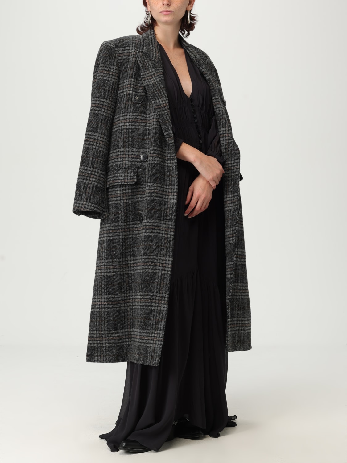 ISABEL MARANT ETOILE 코트: 코트 여성 Isabel Marant Etoile, 그레이 - Img 2