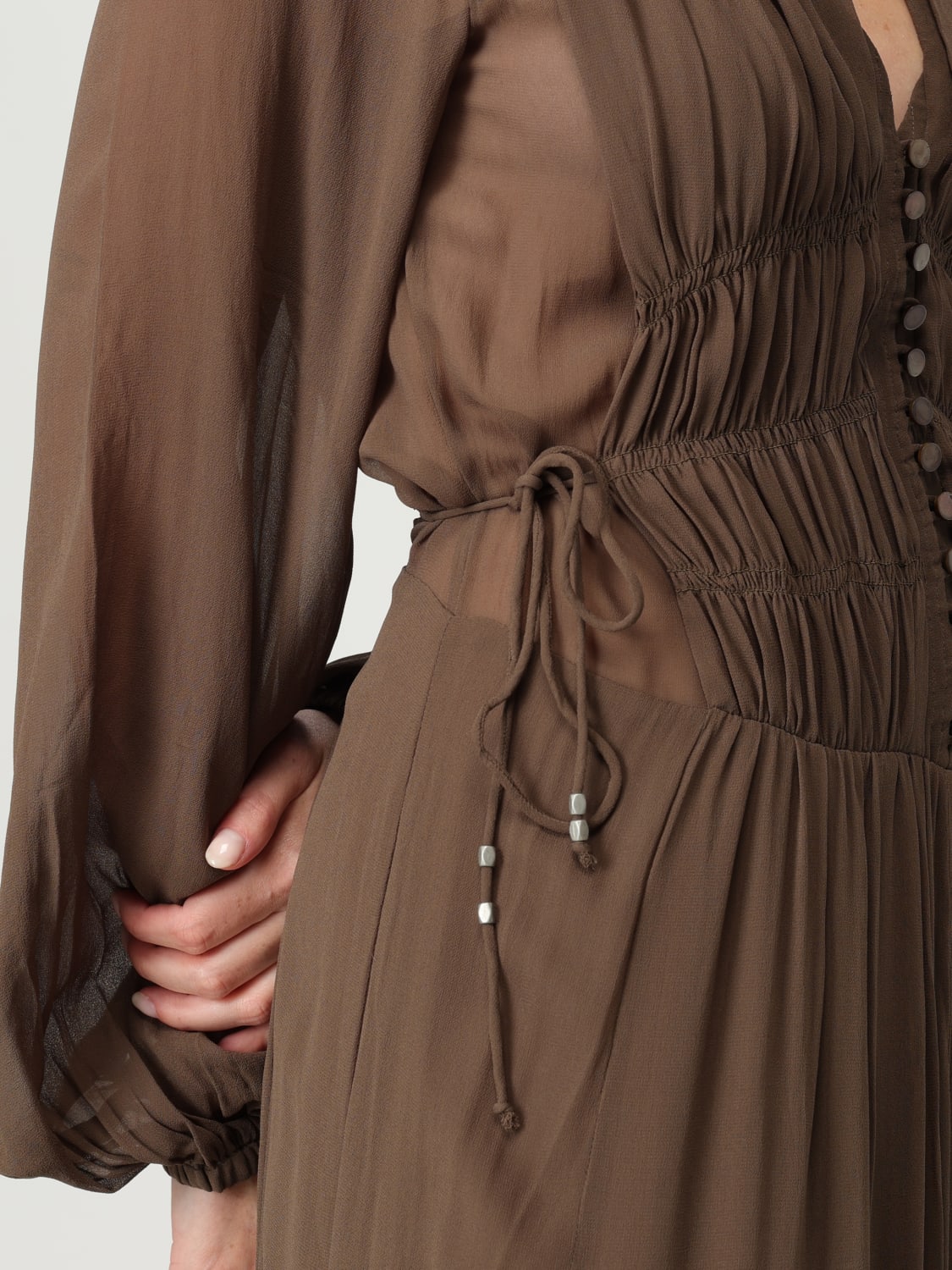 ISABEL MARANT ETOILE ABITO: Abito Isabel Marant Etoile in viscosa , Marrone - Img 3