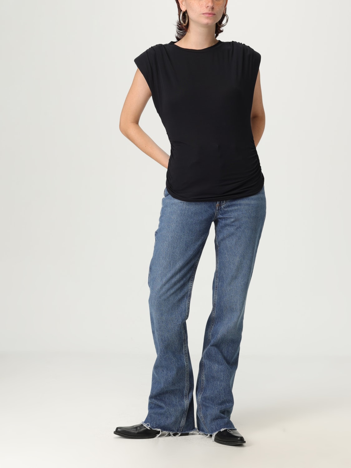 ISABEL MARANT ETOILE TOP: T-shirt femme Isabel Marant Etoile, Noir - Img 2